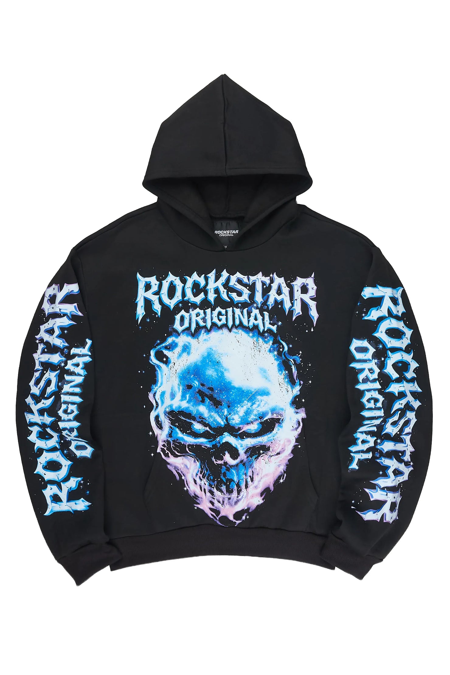 Boys Pixel Black/Blue Graphic Hoodie