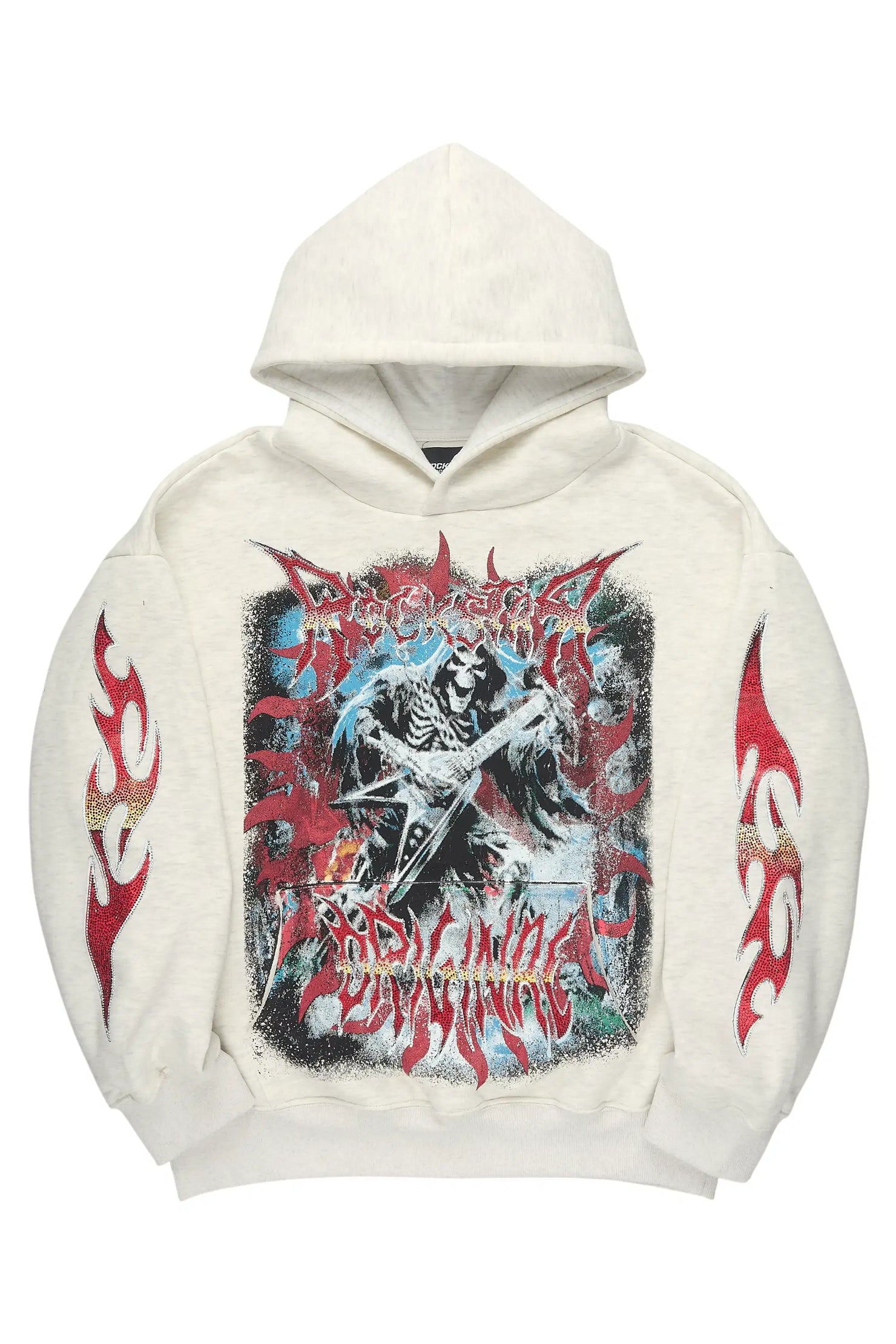 Takiyrra Heather Grey Rhinestone Hoodie