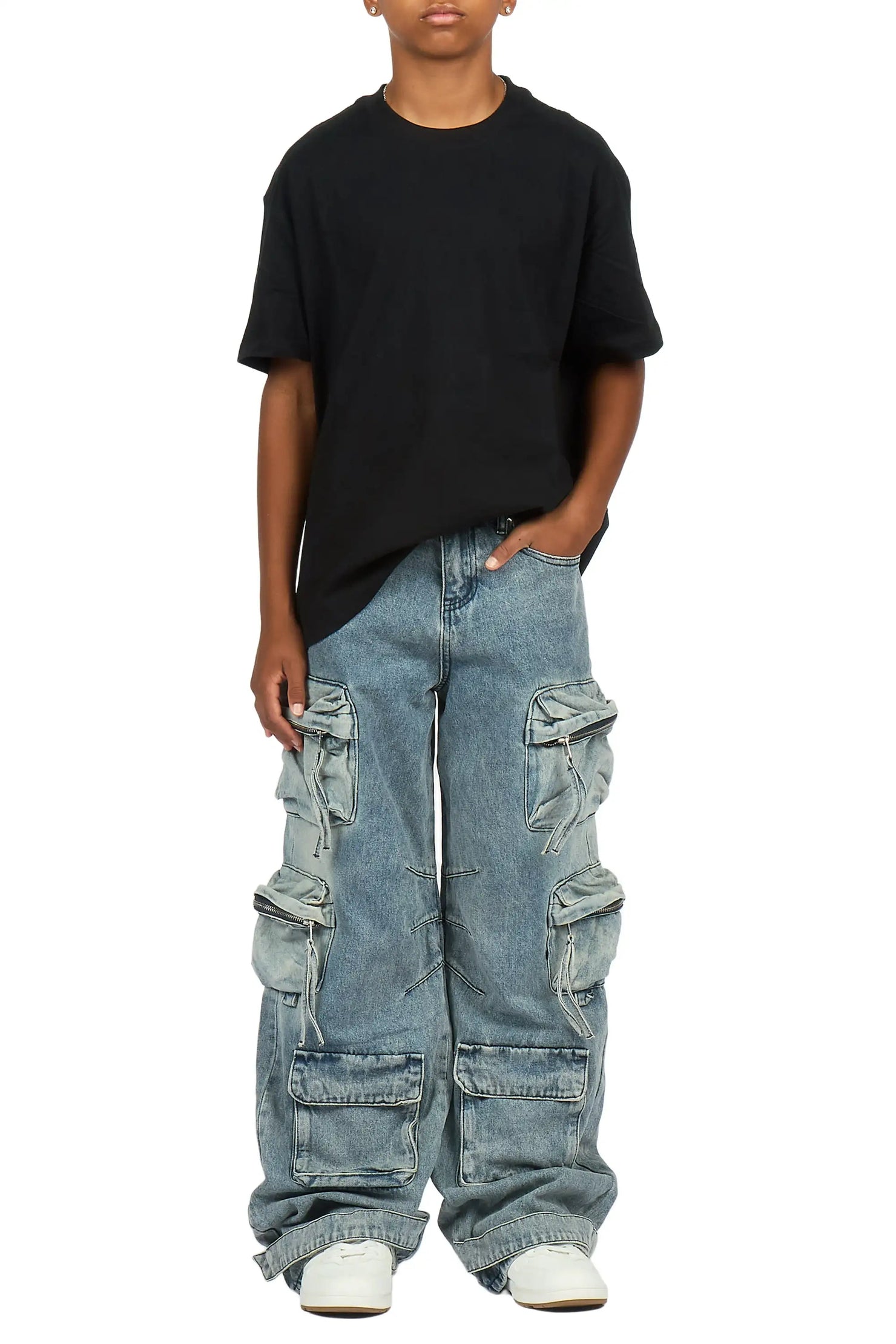 Boys Lenz Blue Baggy Fit Jean