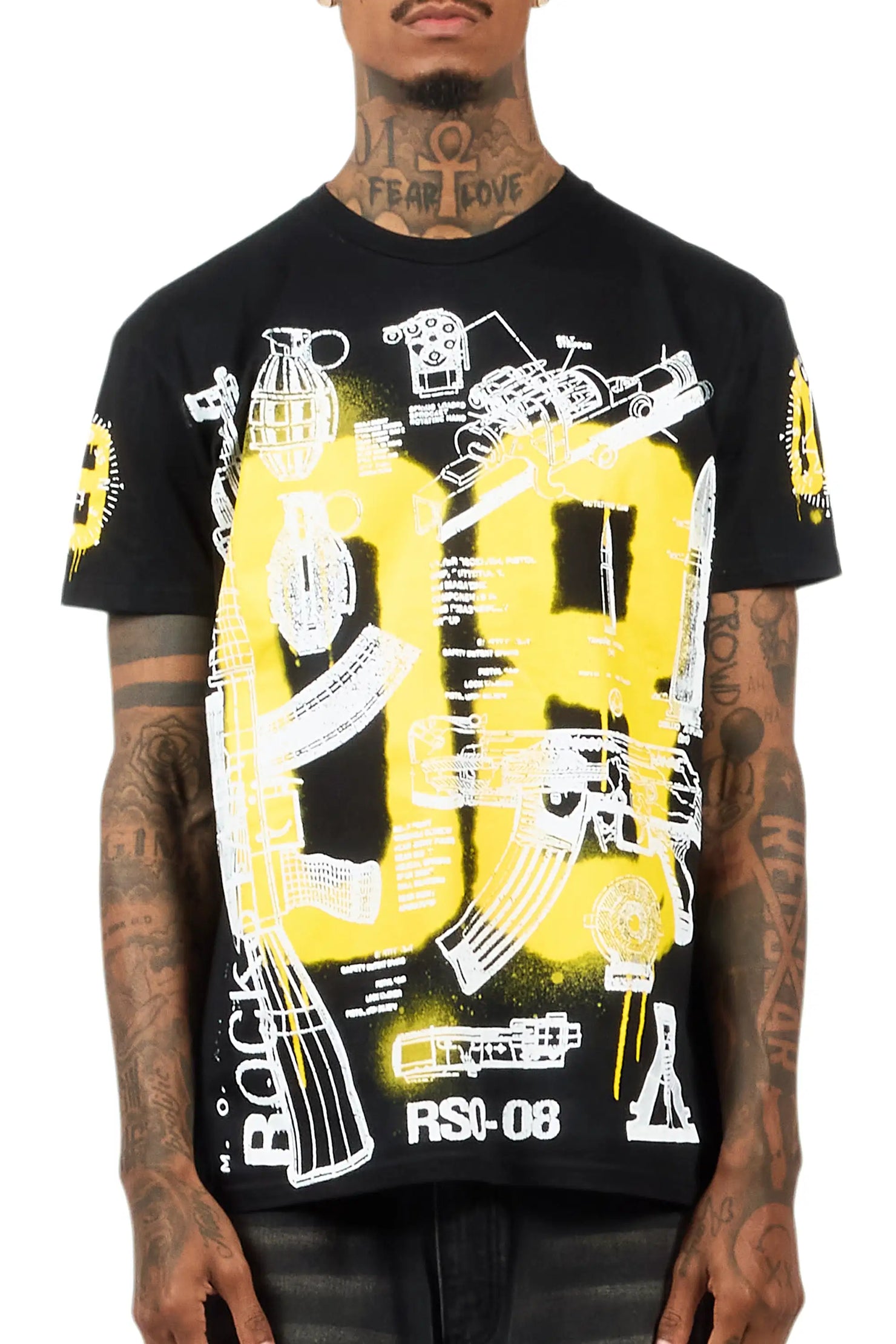 Nesta 2.0 Black Oversized Graphic T-Shirt