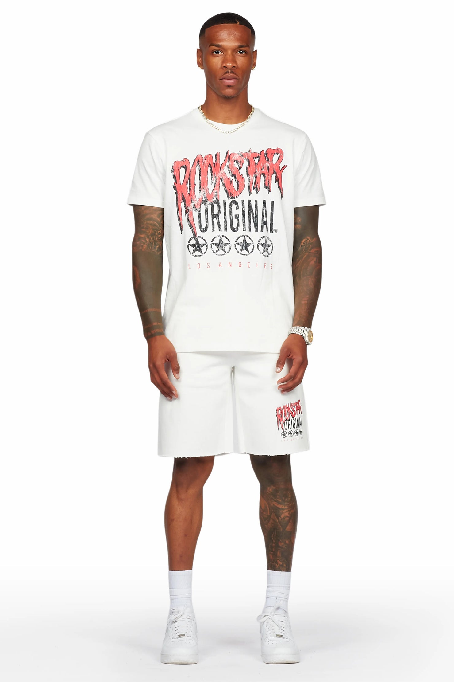 Wizzurd White T-Shirt/Short Set