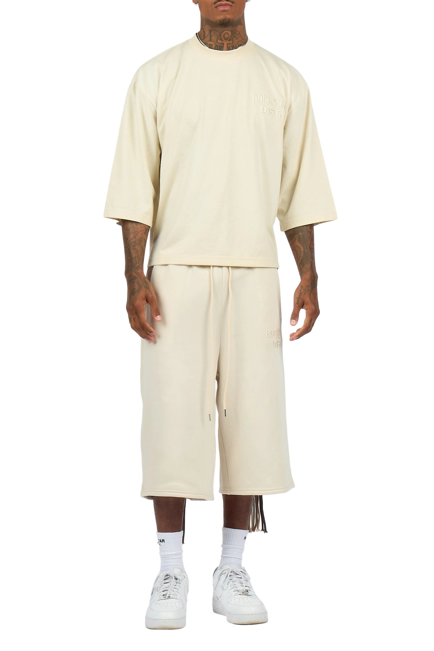 Jolan Beige T-Shirt/Jort Set