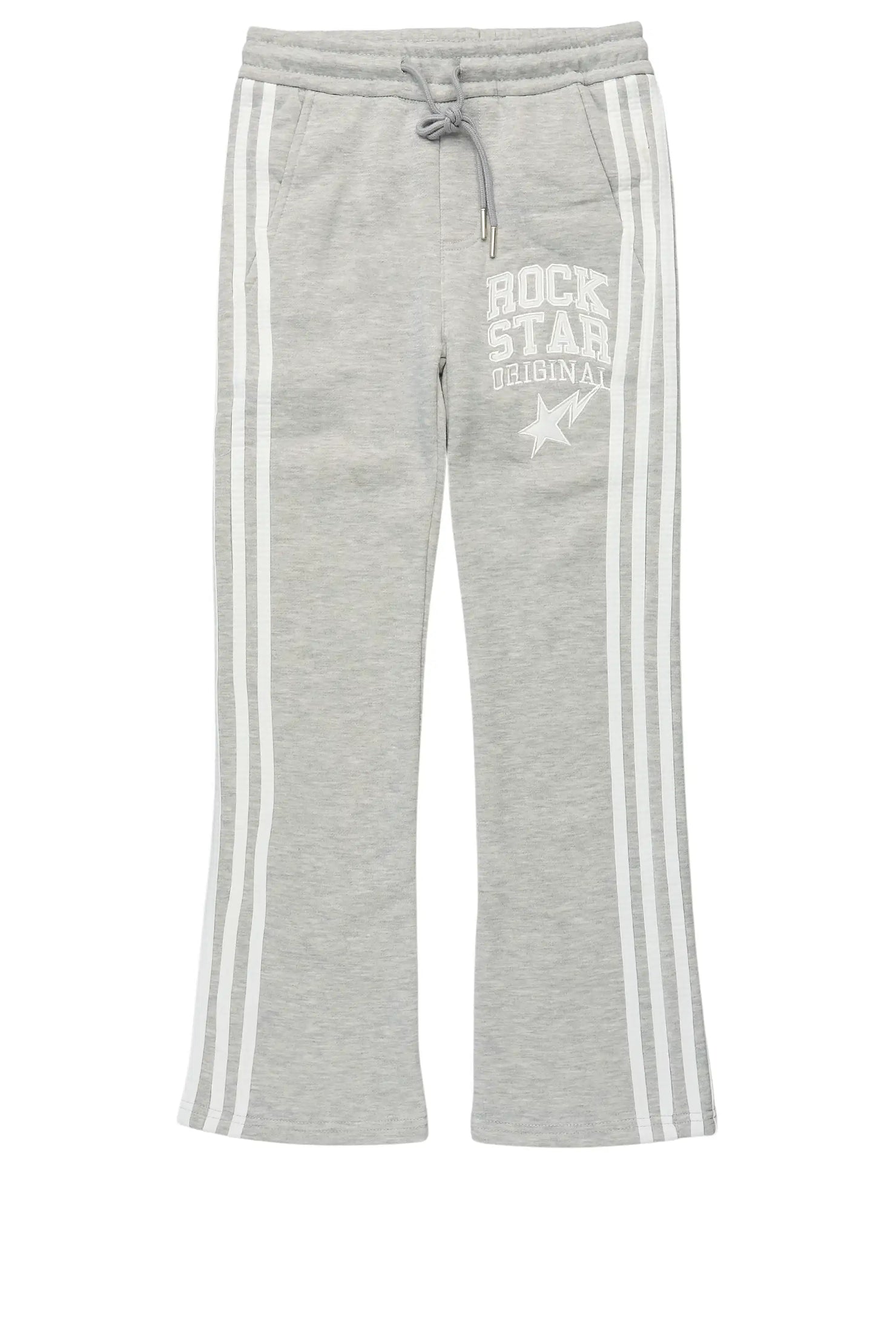 Girls Gerrit Grey Stacked Baggy Track Pant