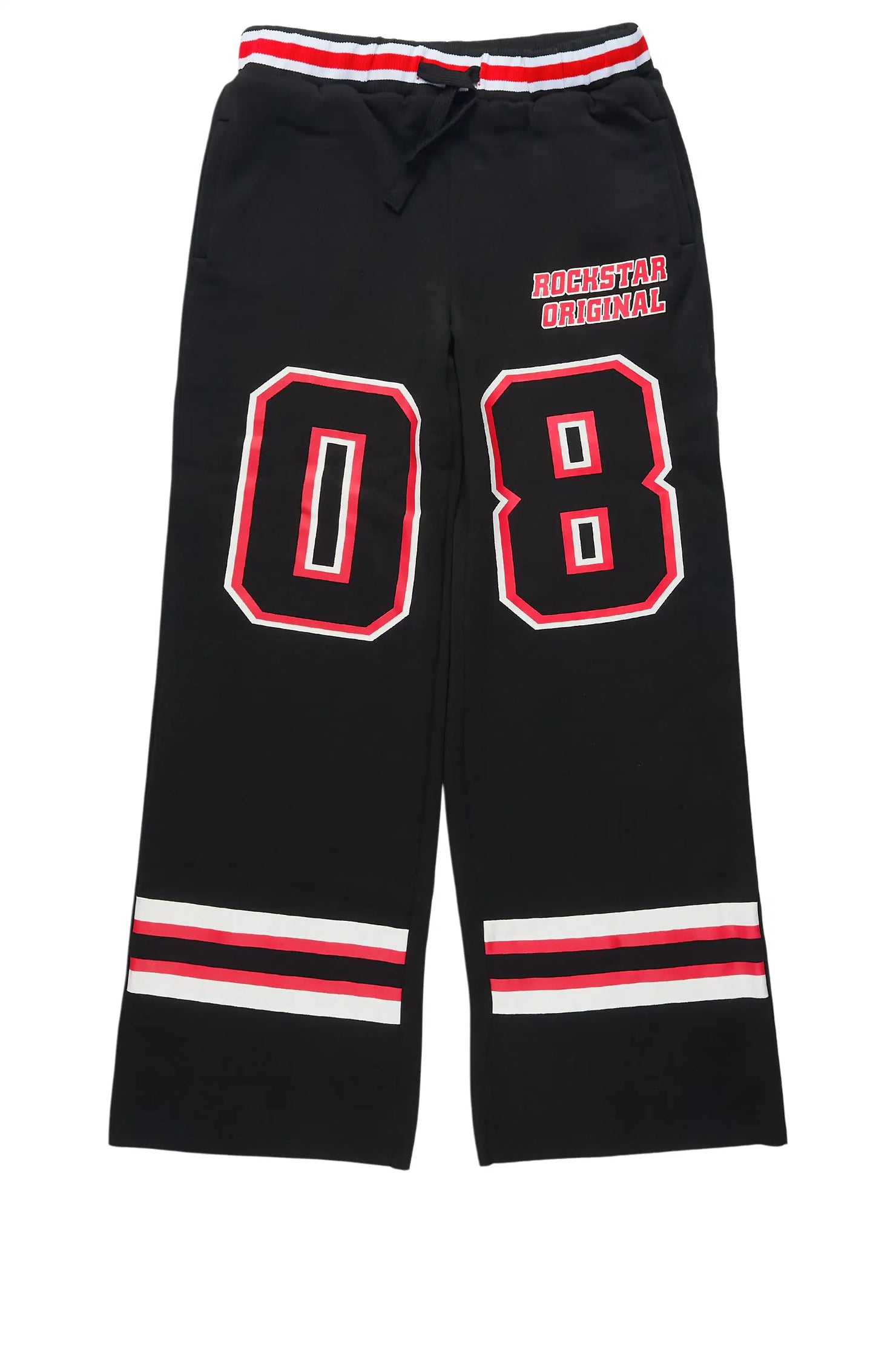Boys Lenayh Black/Red Baggy Track Pant