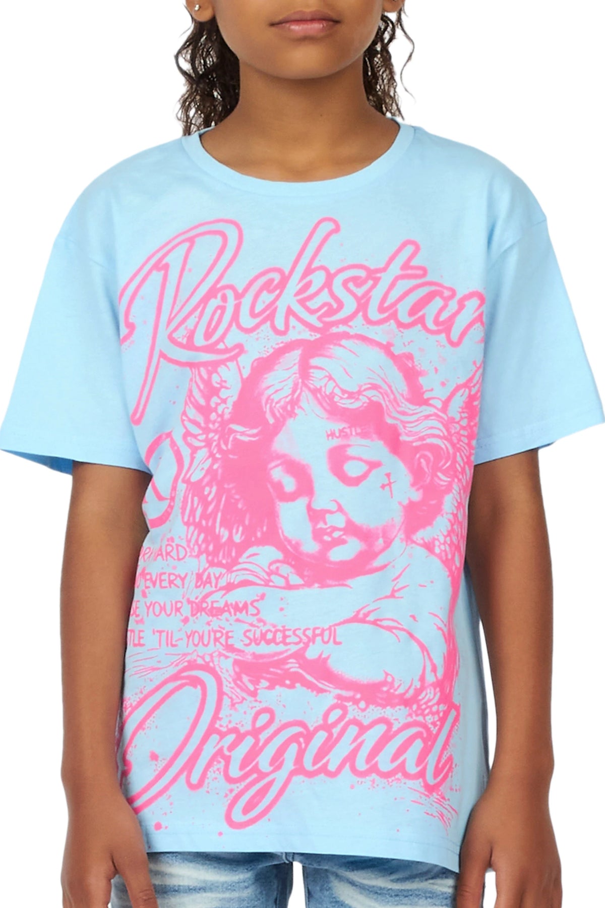 Girls Tyca Light Blue Graphic T-Shirt