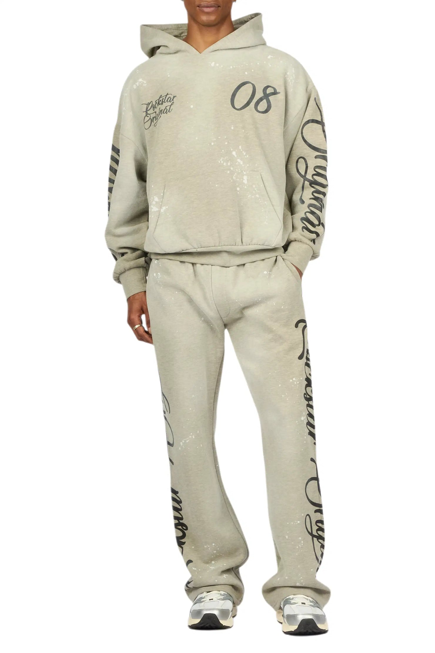 Hanif 2.0 Vintage Dark Oatmeal Hoodie/ Relaxed Pant Track Set