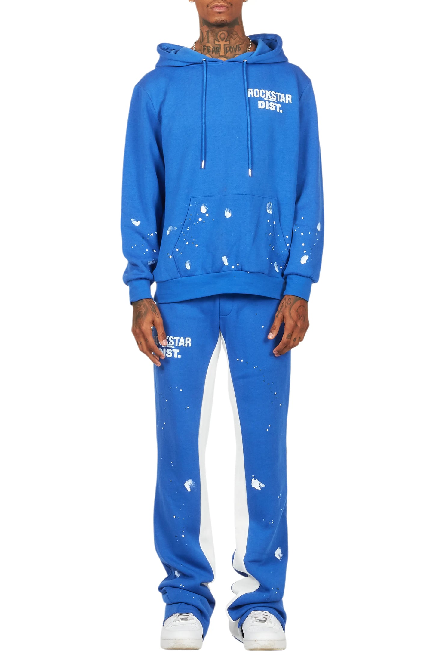 Raffer Royal Blue Hoodie Baggy Fit Pant Track Set