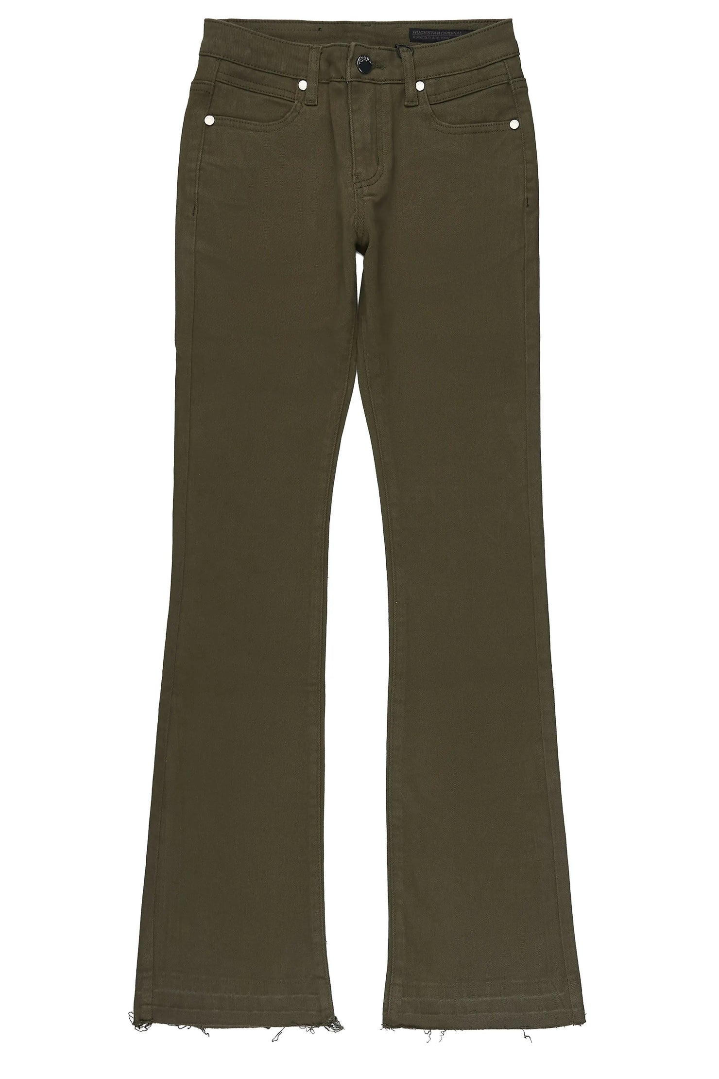 Boys Dag Olive Stacked Flare Jean