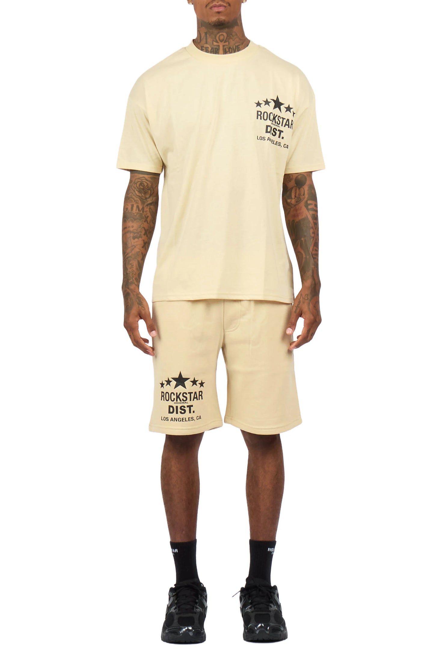 Starlake Beige Graphic T-Shirt/Short Set