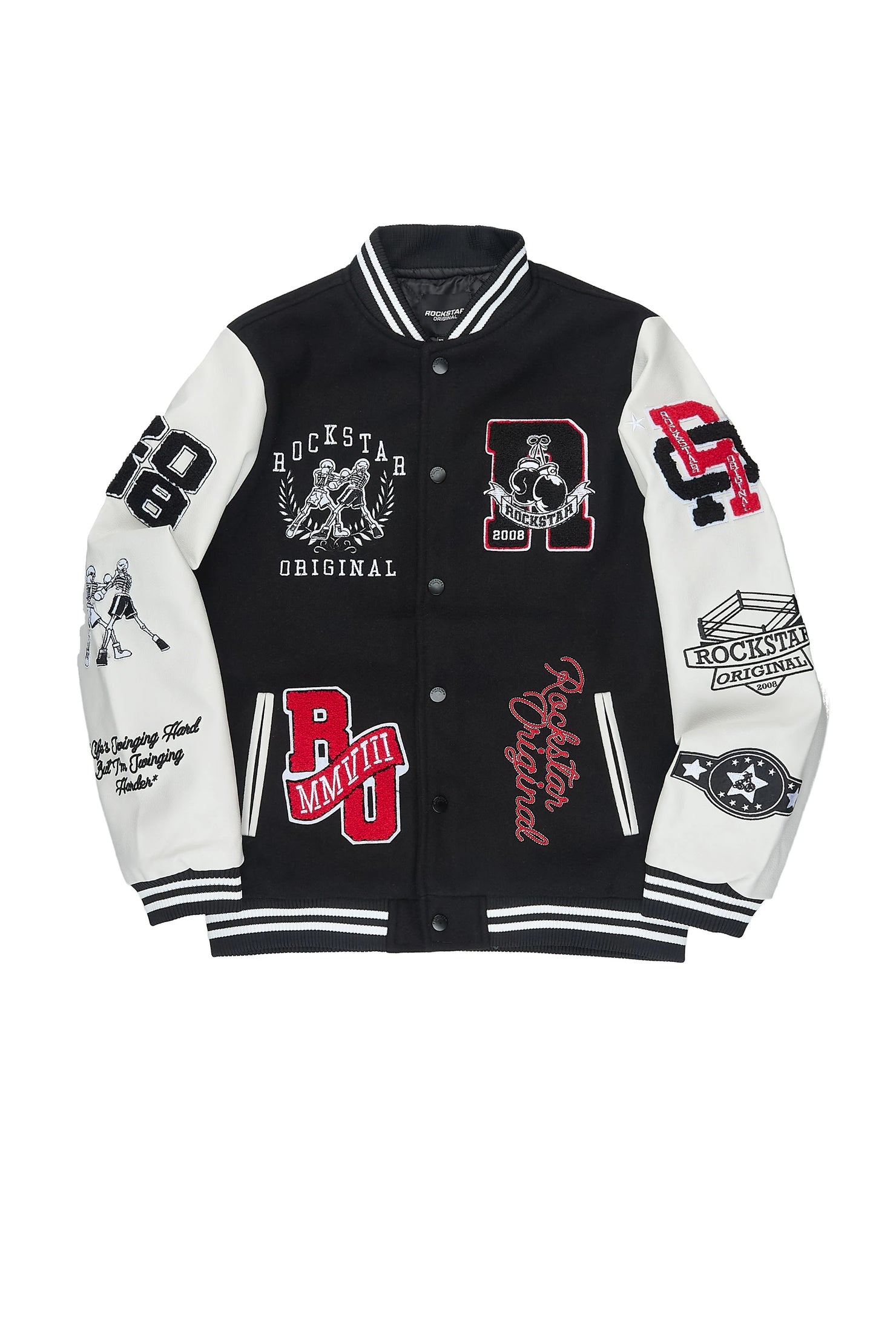 Boys Lutador Black Varsity Jacket