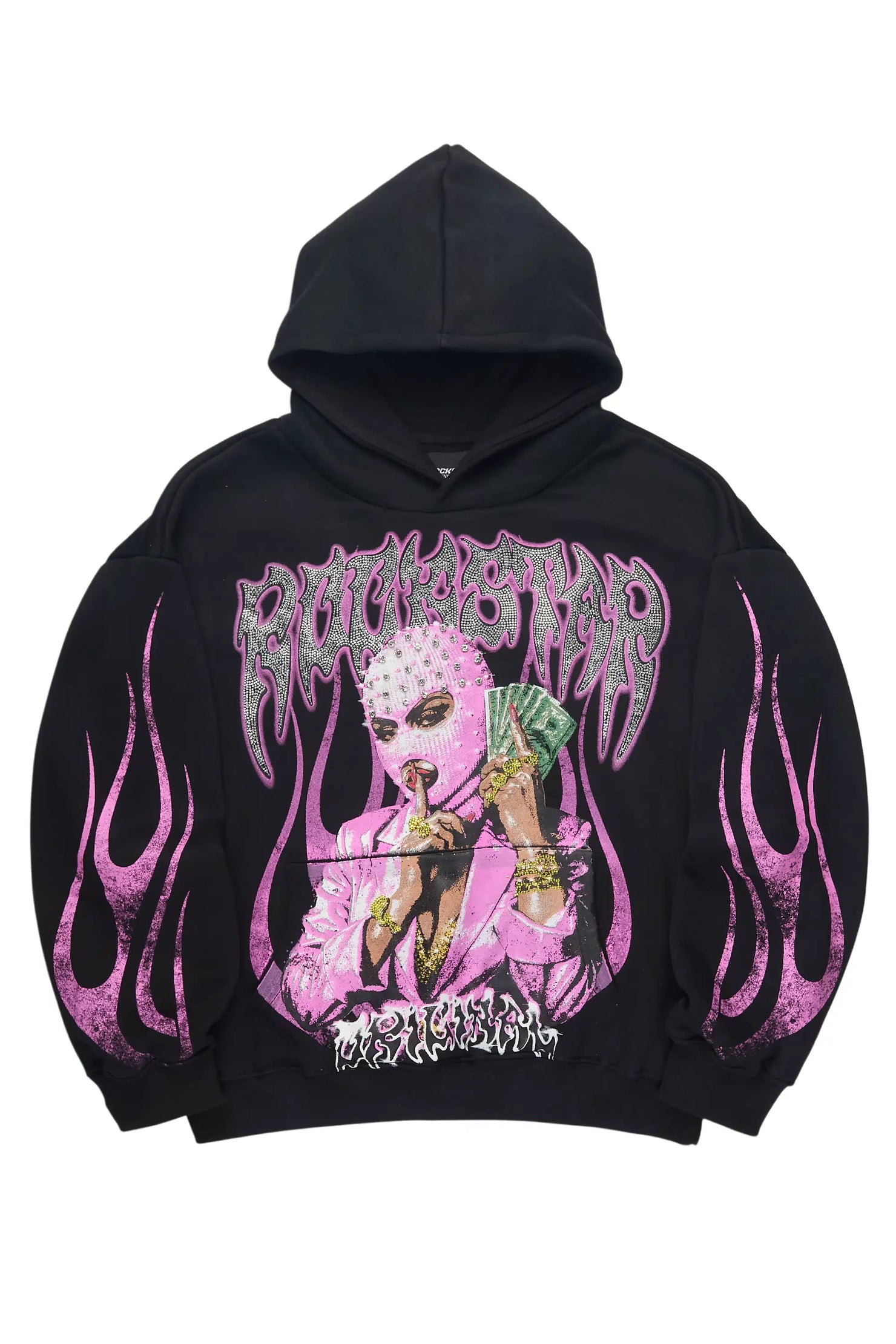 Kookie Black Rhinestone Hoodie