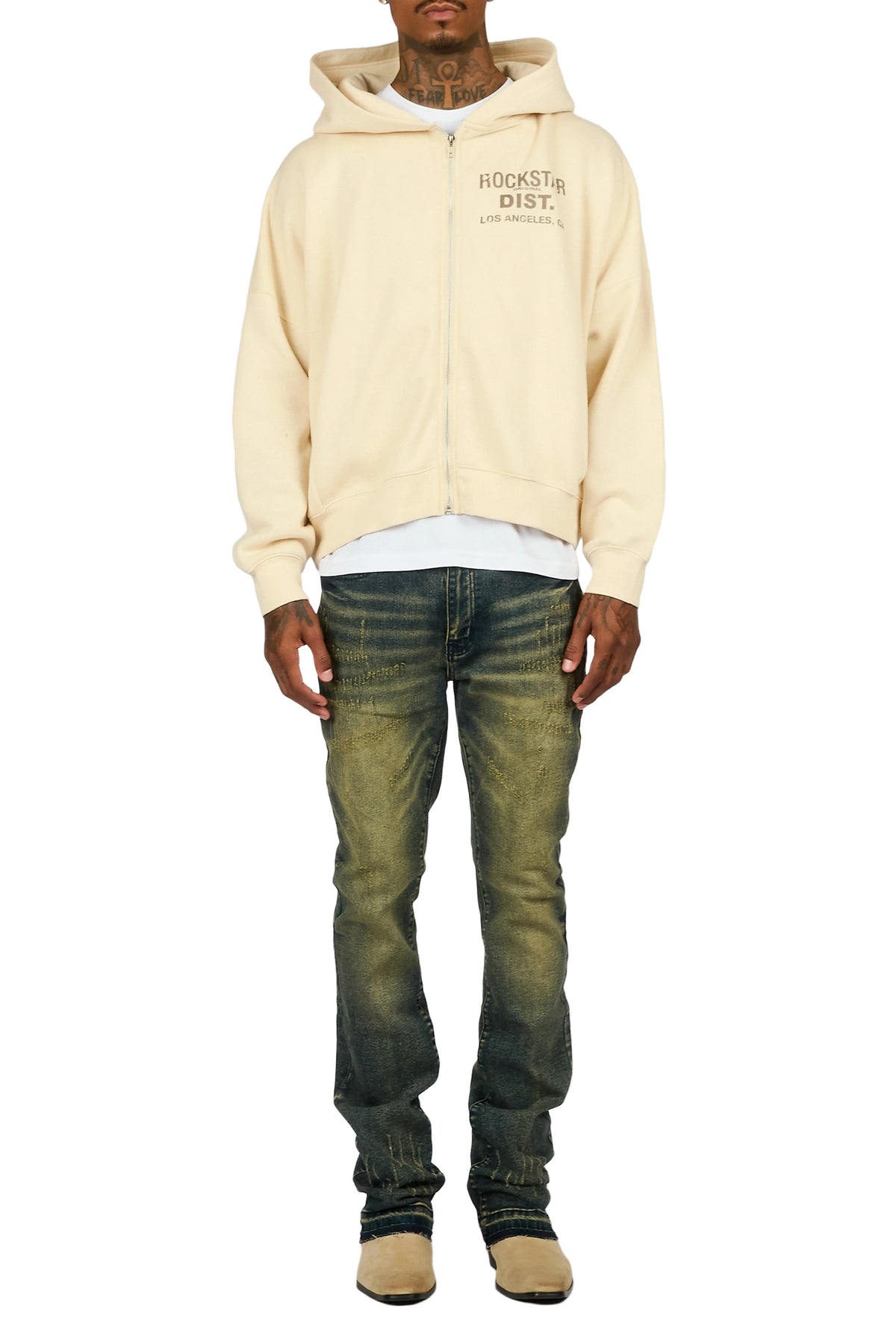 Nunoz Dark Blue Stacked Jean