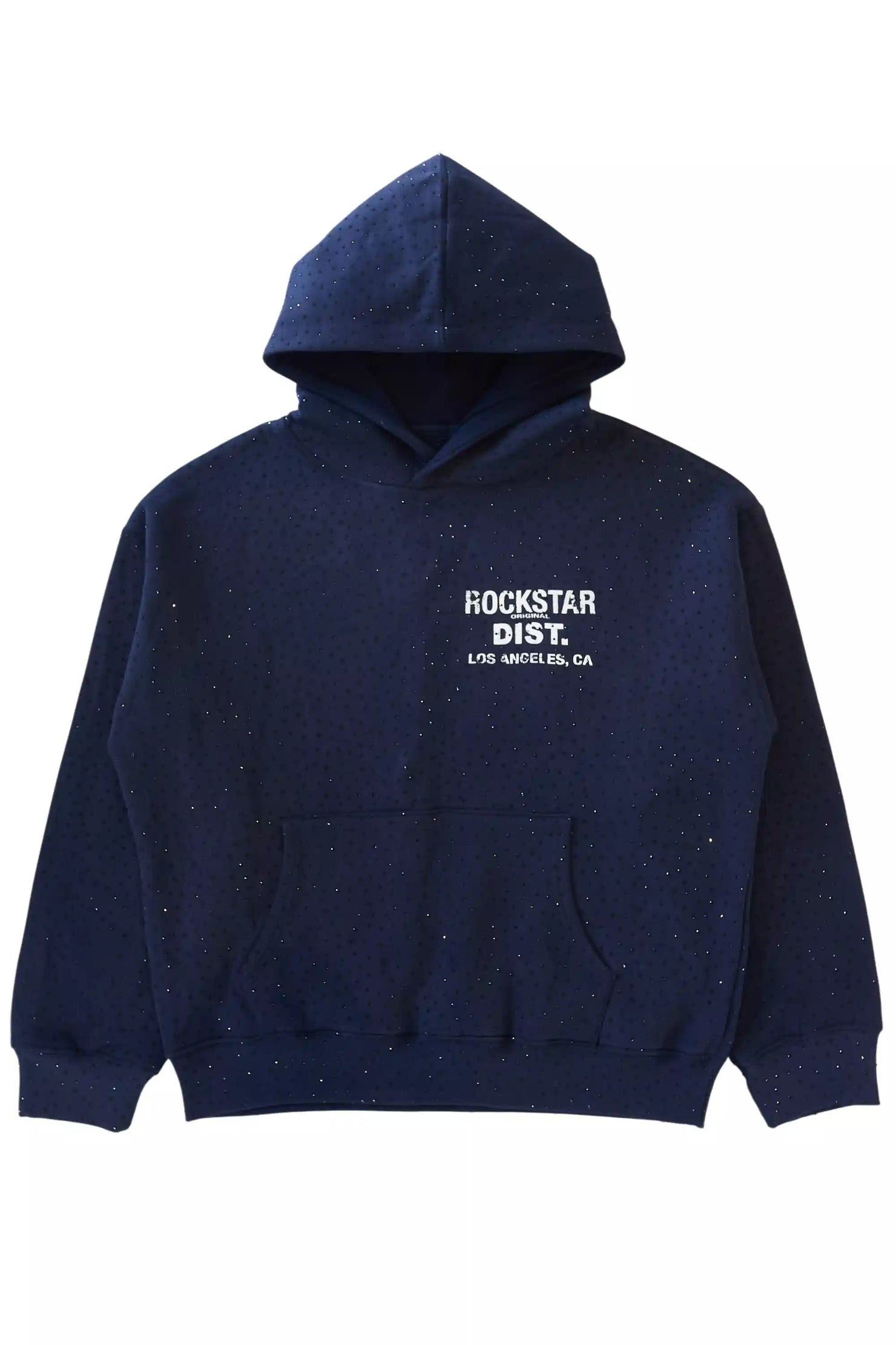 Lake Navy Rhinestone Oversized Hoodie