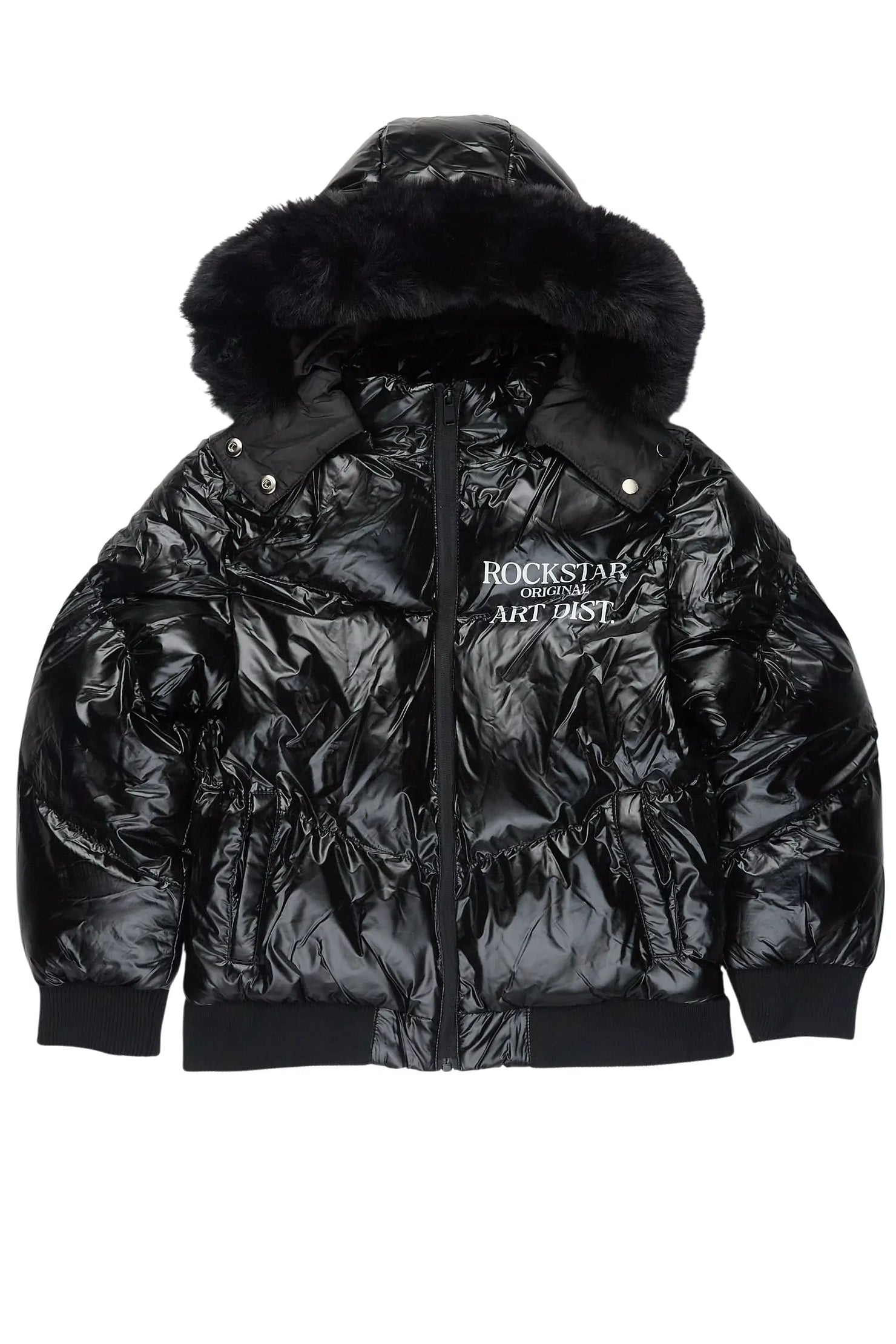 Boys Destina Black Puffer Jacket