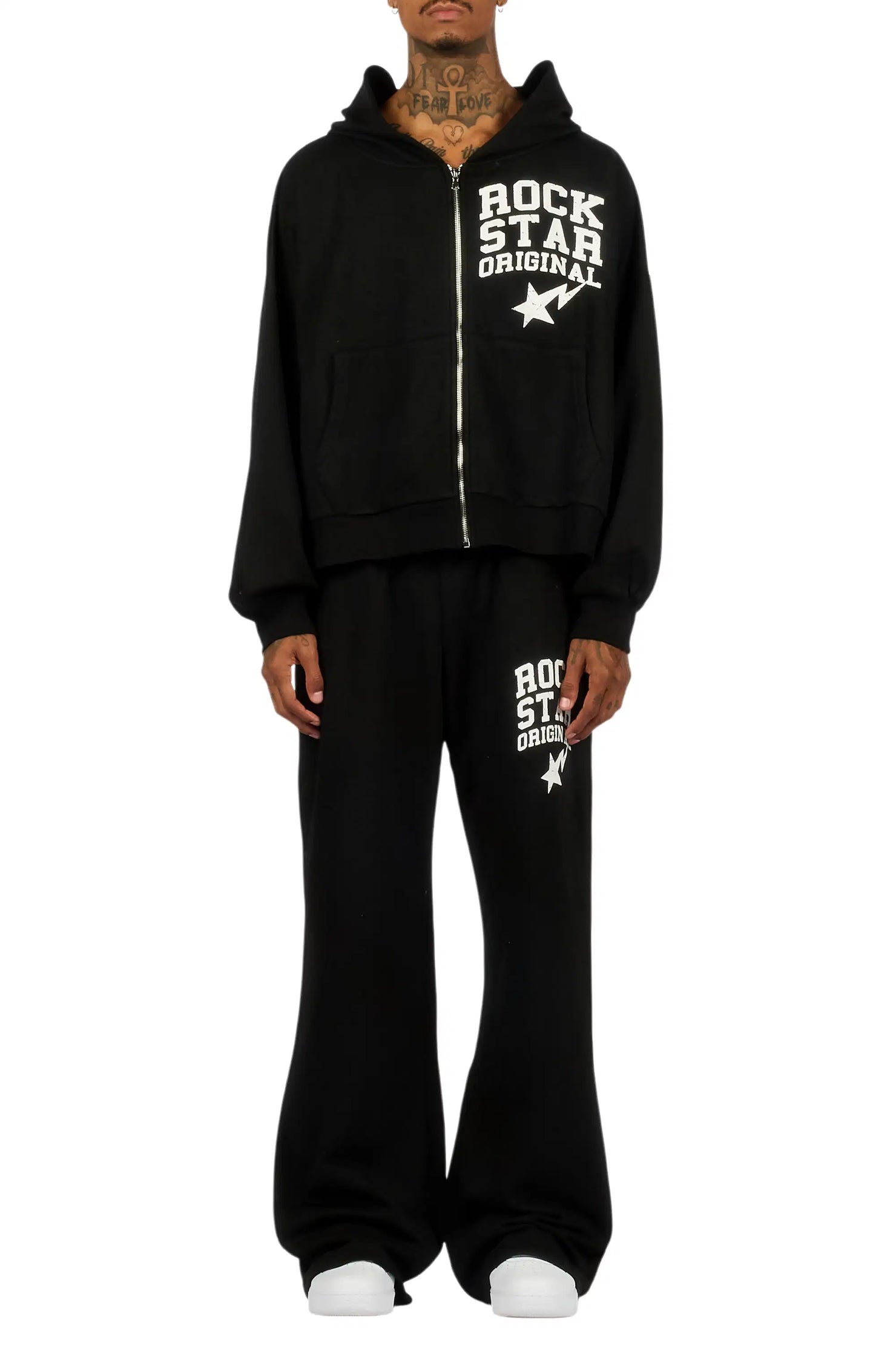 Staple Black Hoodie Baggy Fit Pant Track Set