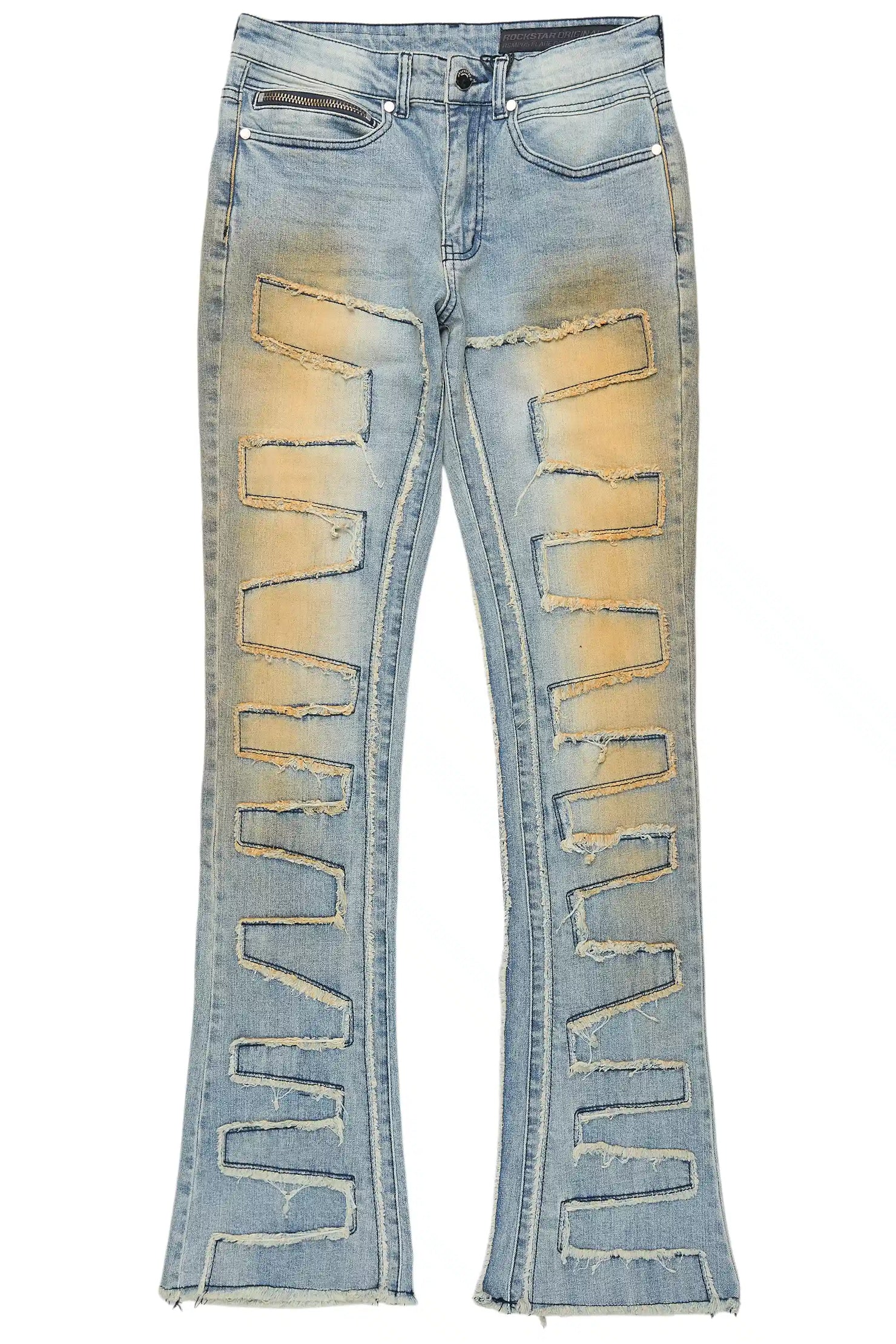Shake Dirty Blue Stacked Flare Jean