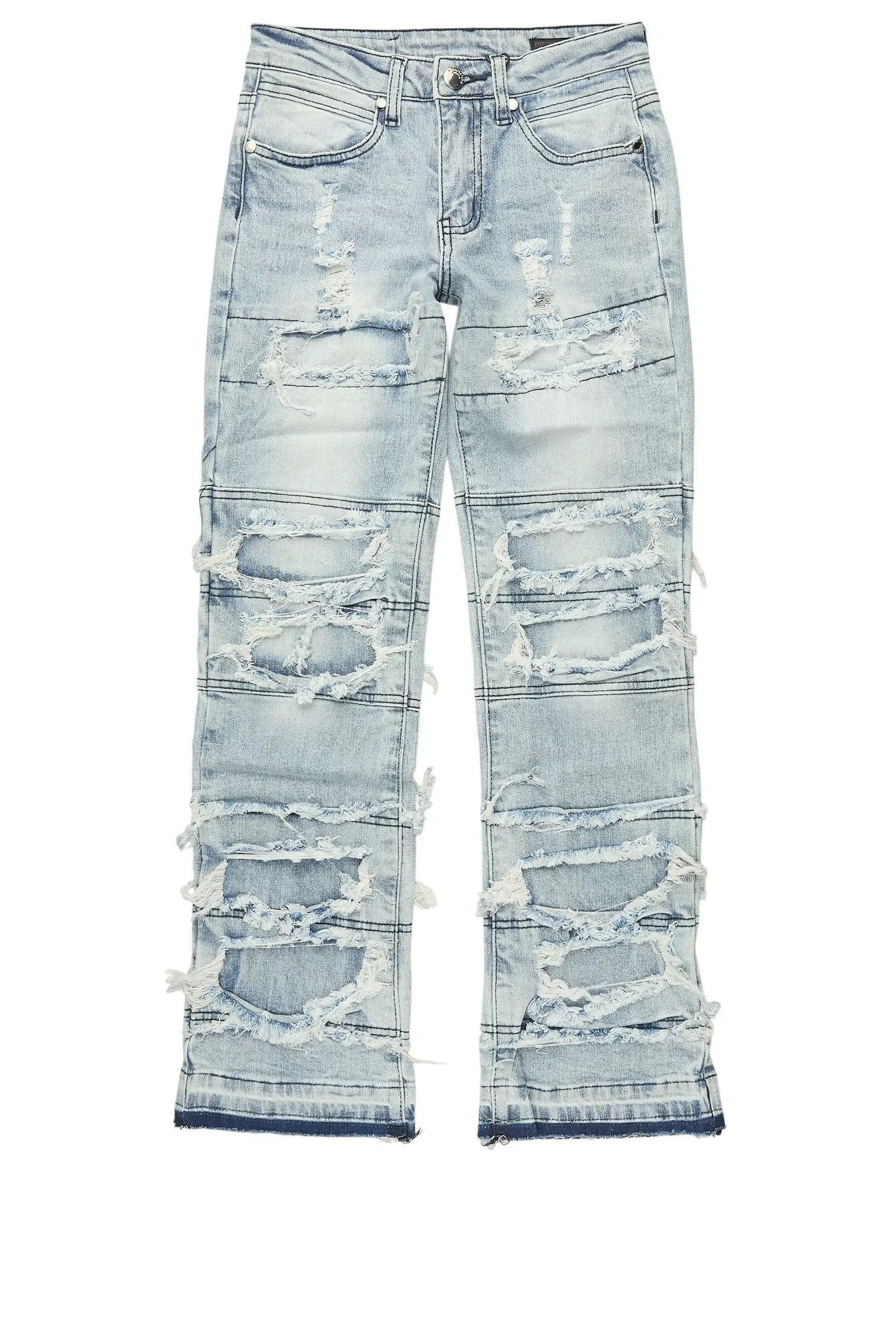 Boys Vasco Blue Stacked Flare Jean