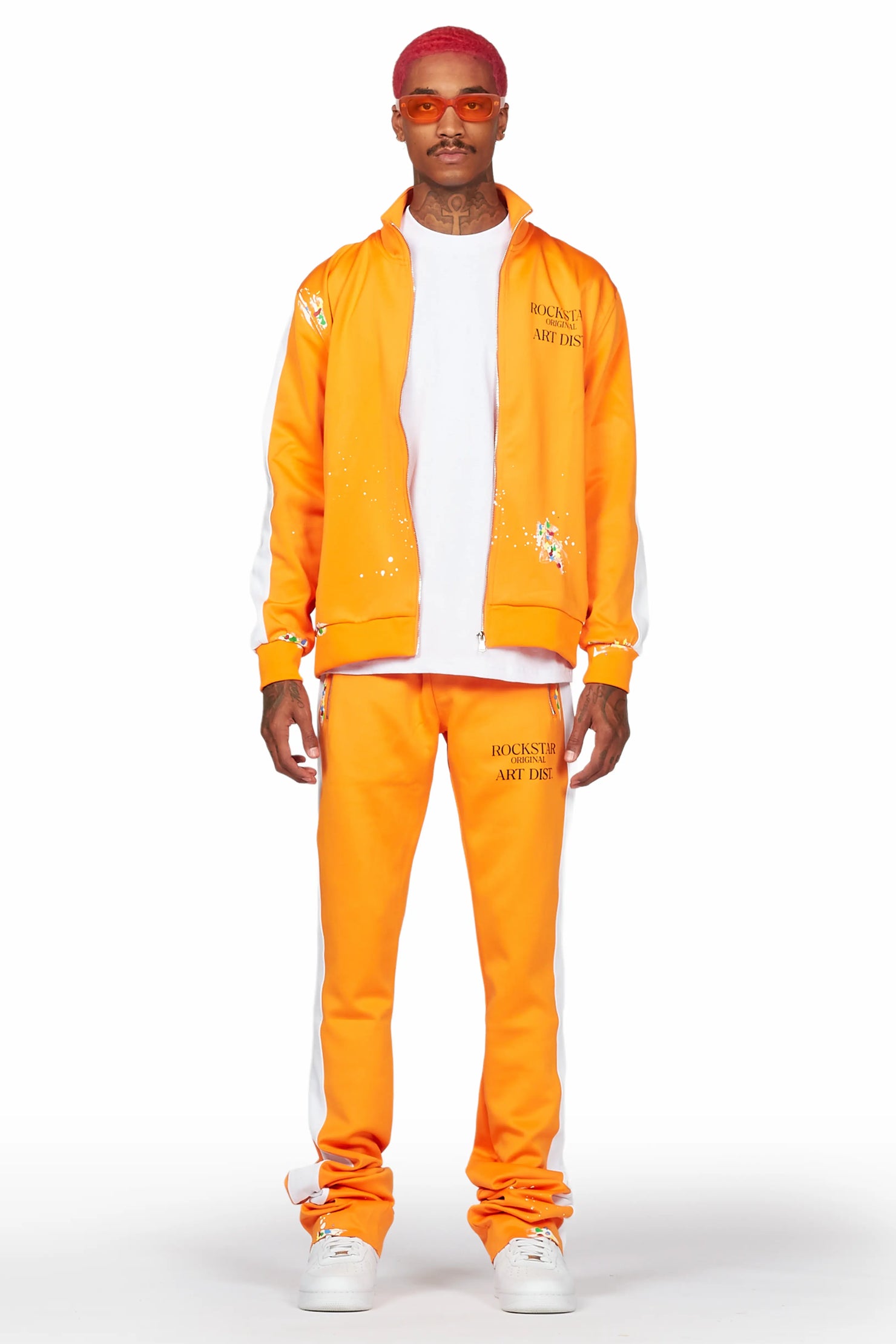 Rockstar Art Dist. Orange Tricot Super Stacked Flare Track Set