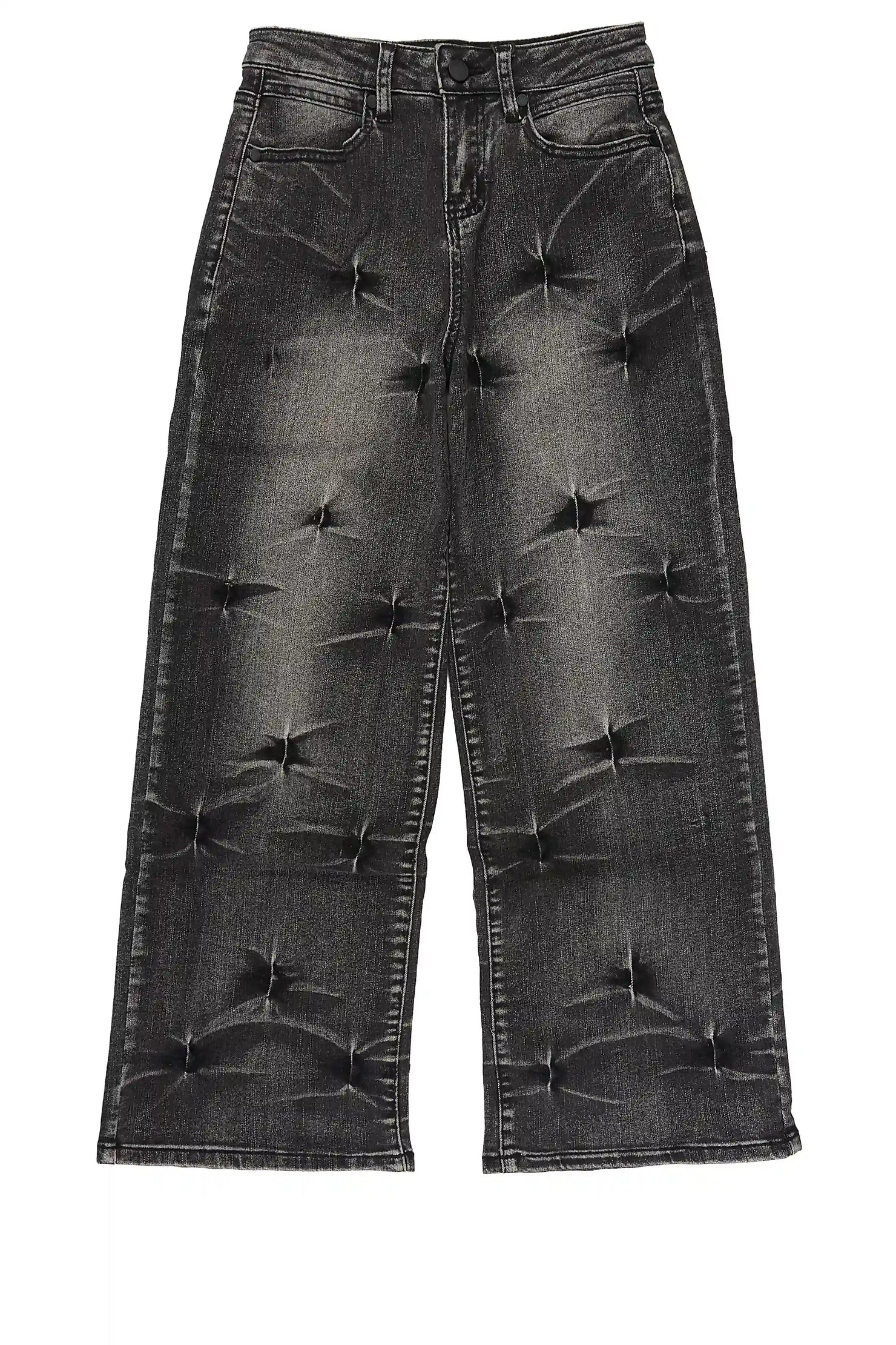 Girls Emiliana Washed Black Relaxed Fit Jean