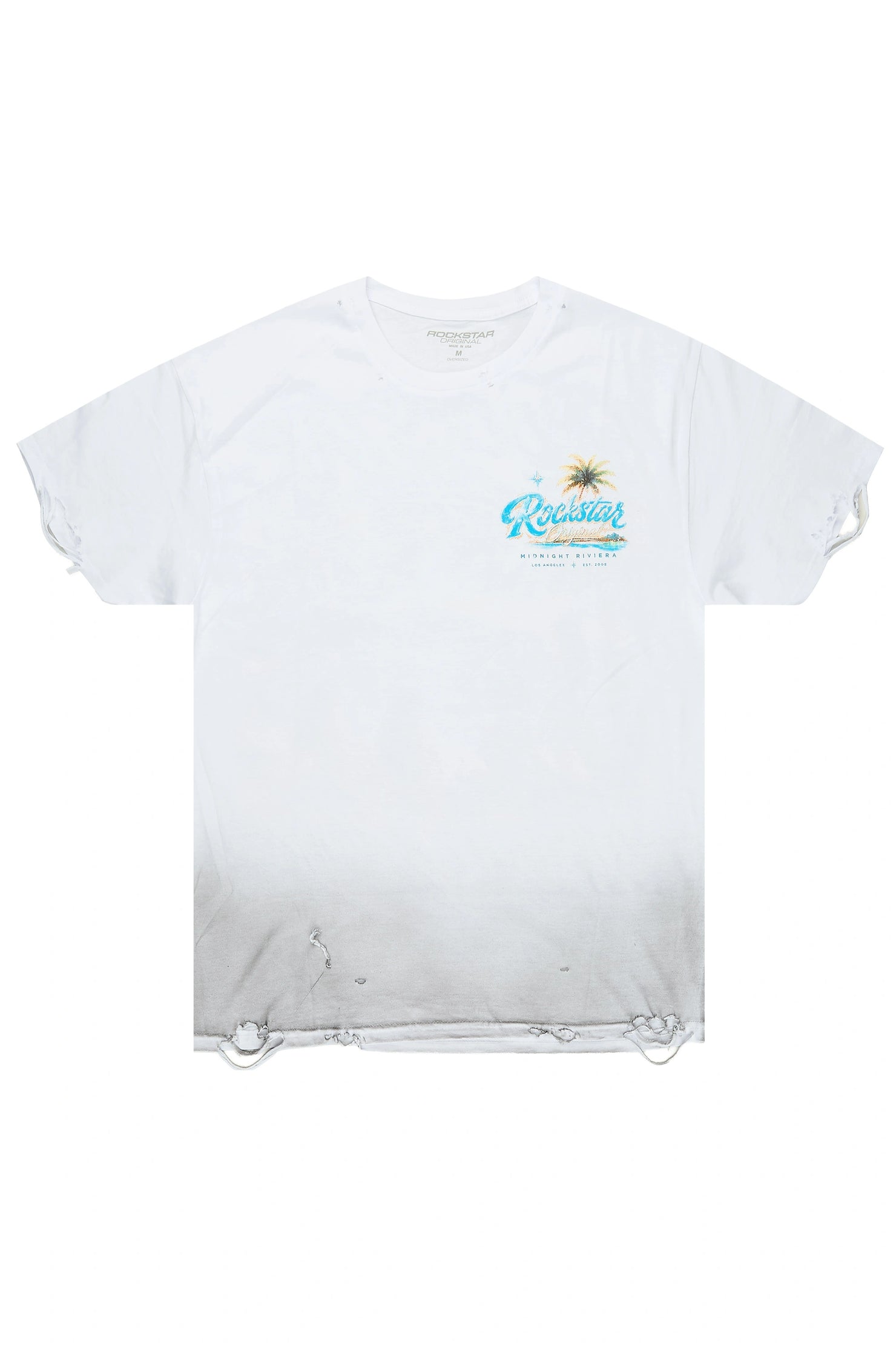 Riviera White Oversized Graphic T-Shirt