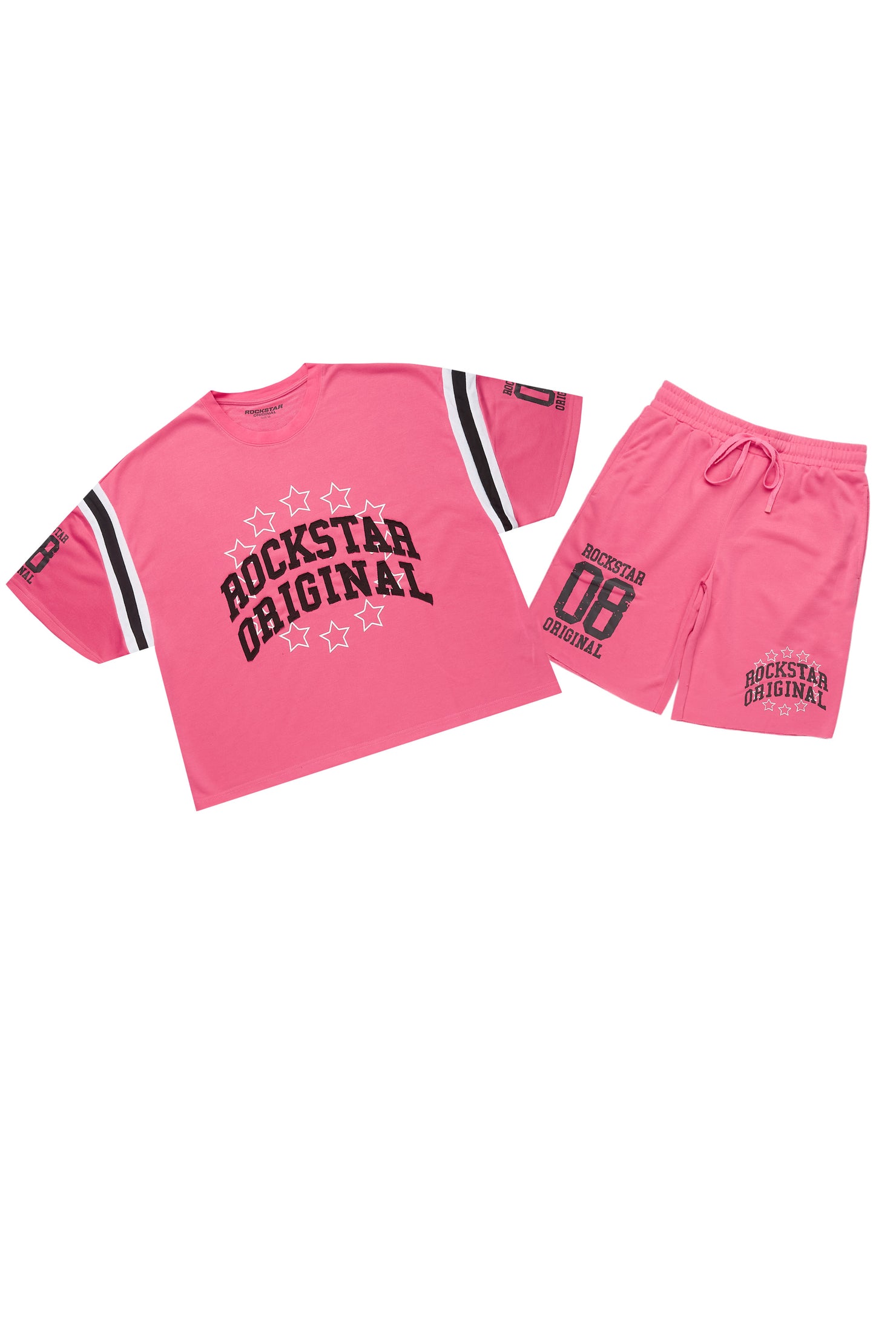 Ronnica Hot Pink T-Shirt Short Set