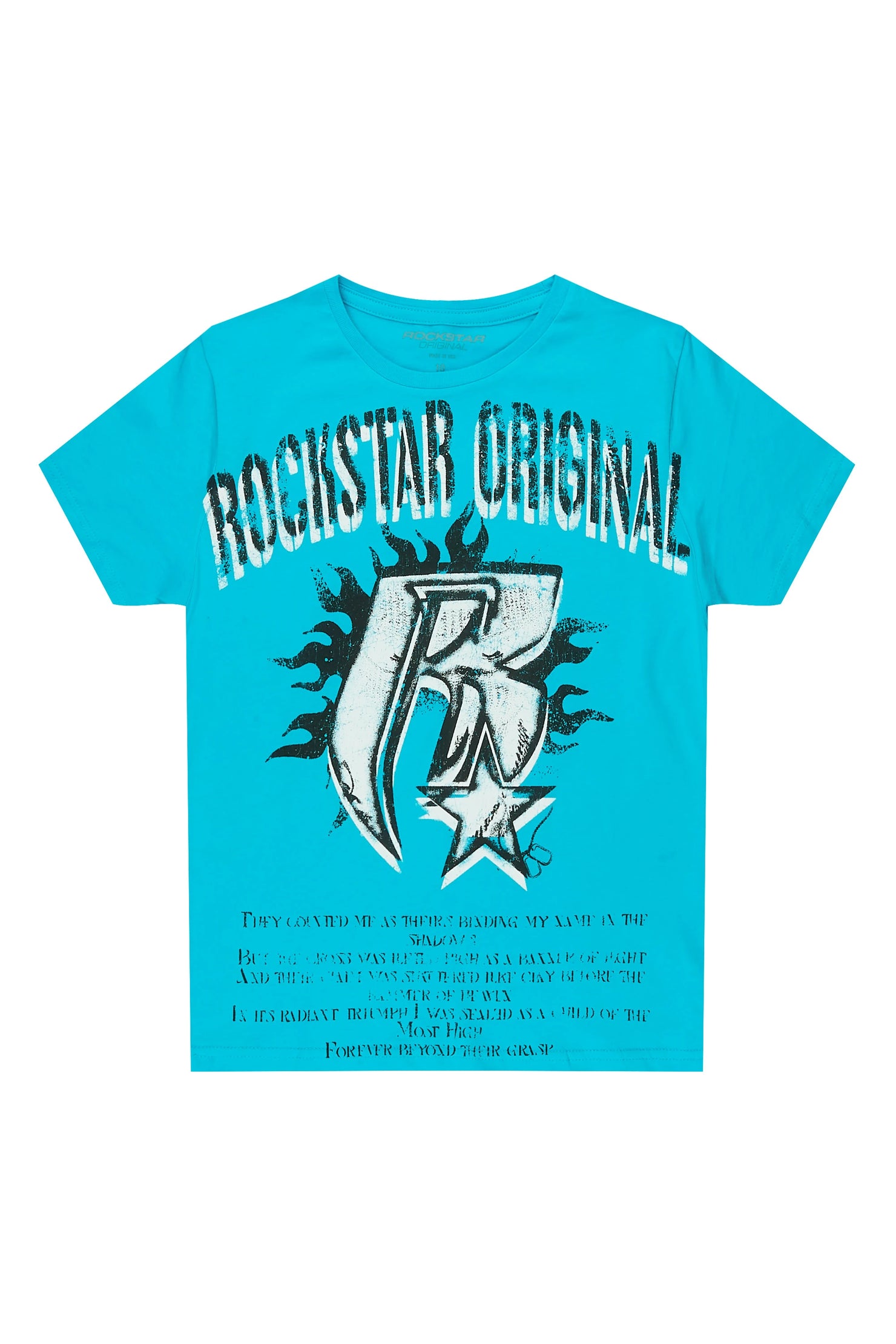 Girls Truey Turquoise/White Graphic T-Shirt