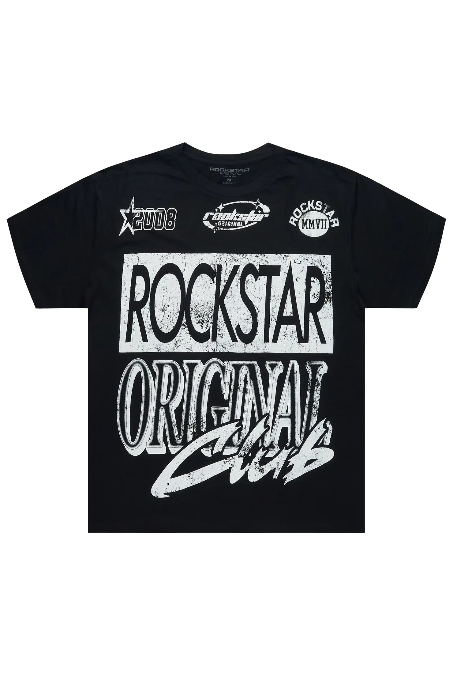 Rylok Black/White Oversized Graphic T-Shirt