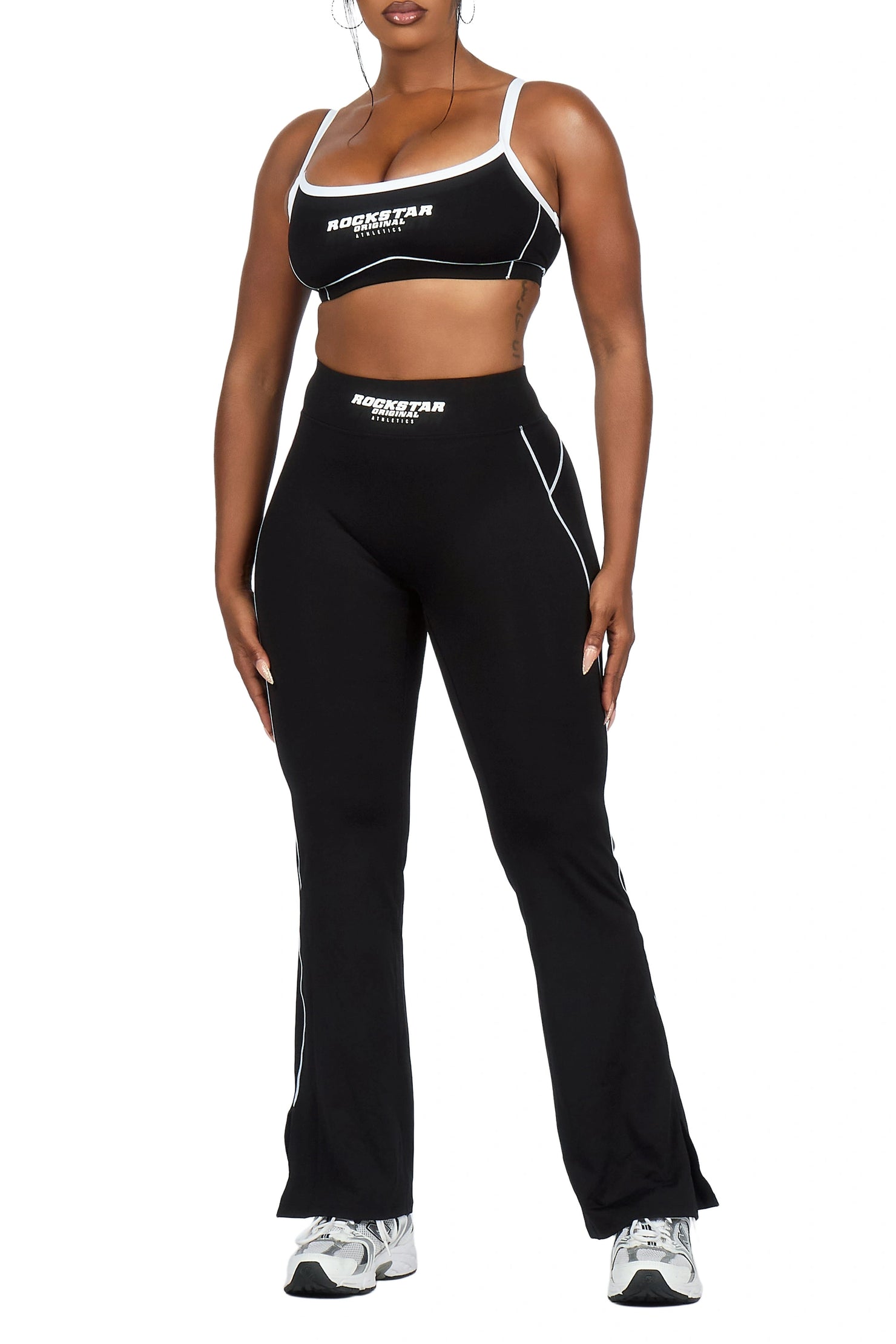Keilana Black Active Flare Pant Set