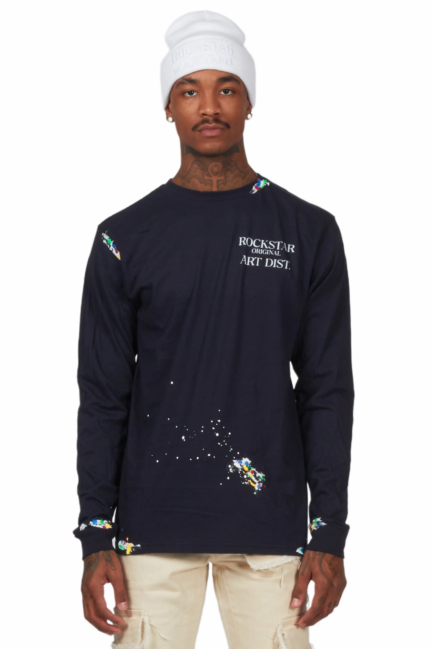 Palmer Navy Long Sleeve T-Shirt