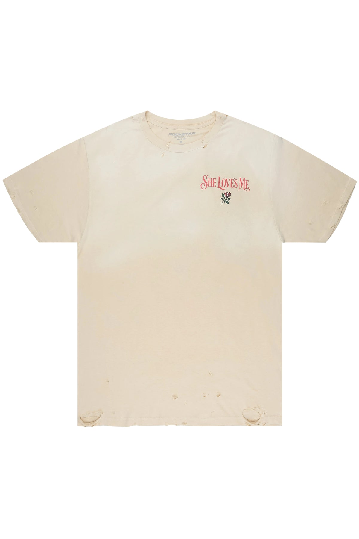 Jalen Beige Oversized Graphic T-Shirt