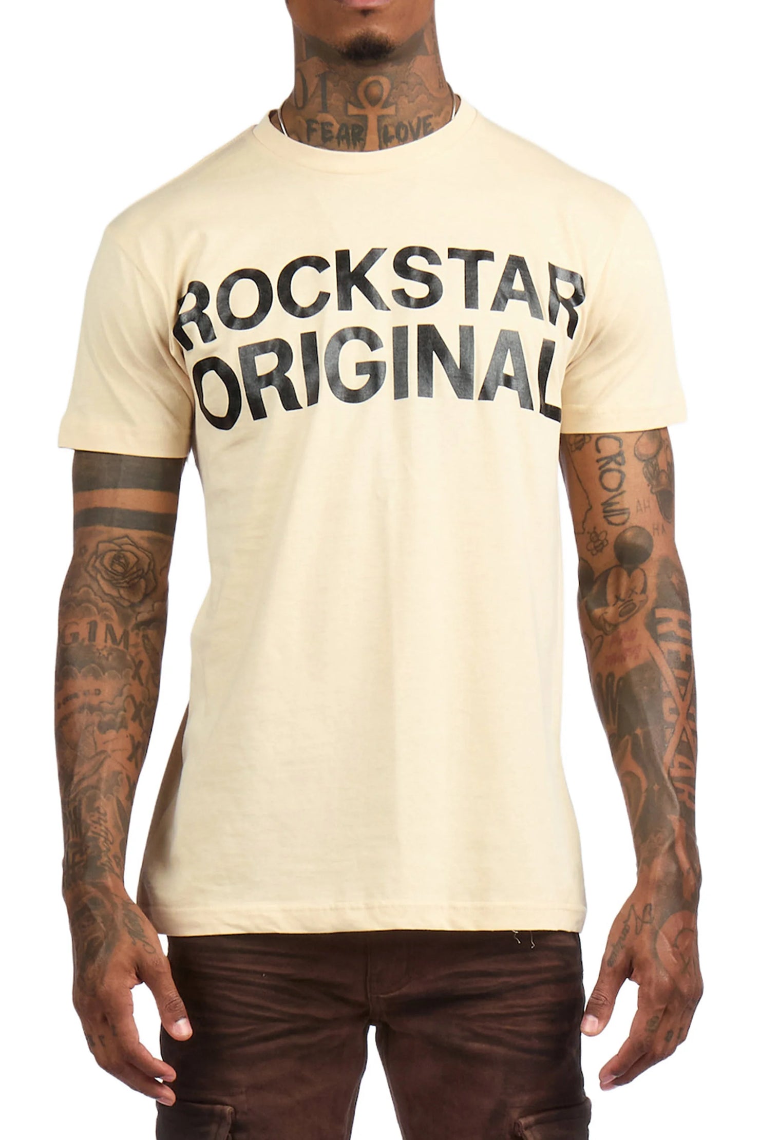 Keeth Beige Oversized Graphic T-Shirt