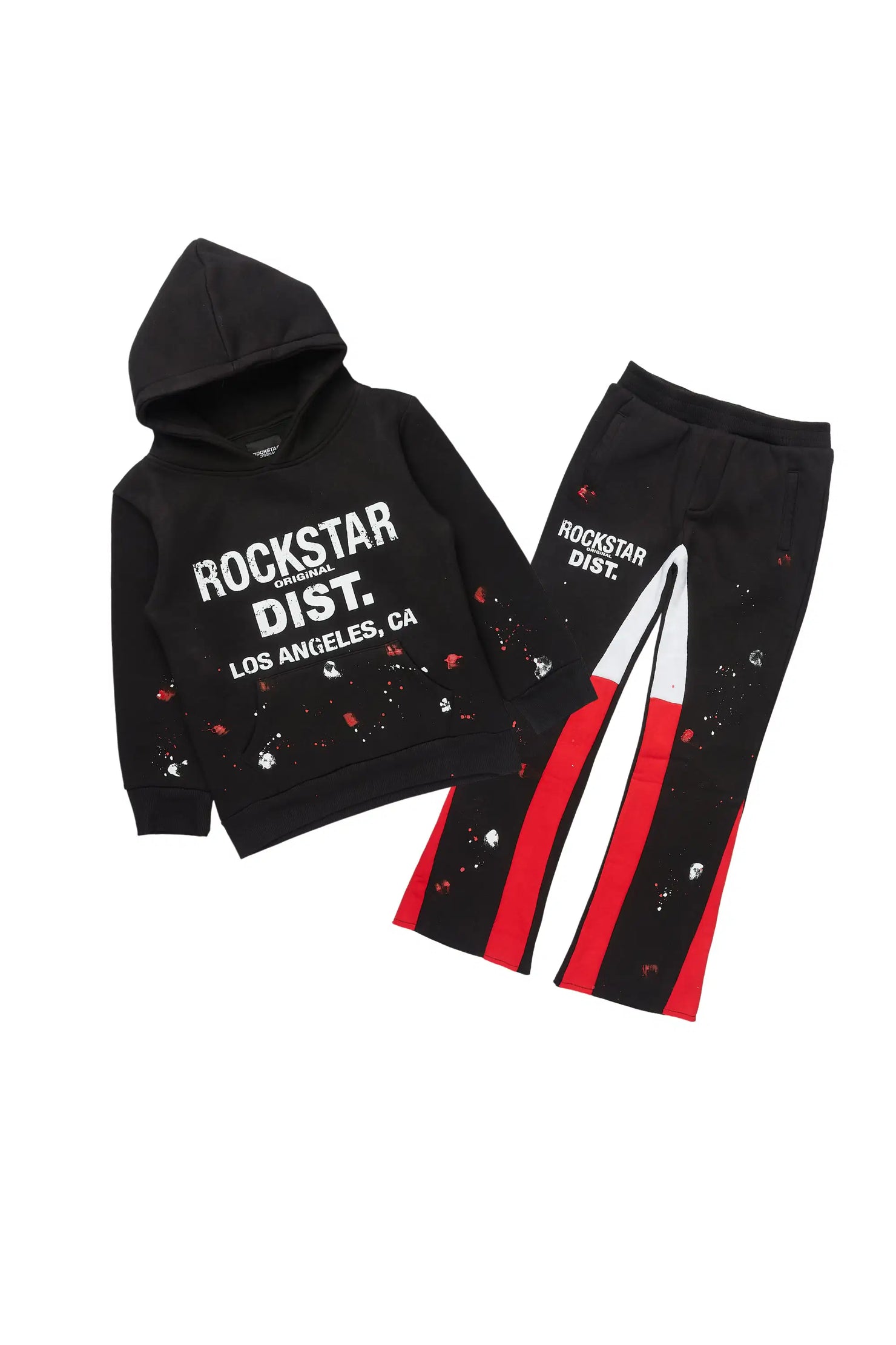 Boys Scottie Black/Red/White Stacked Flare Track Set