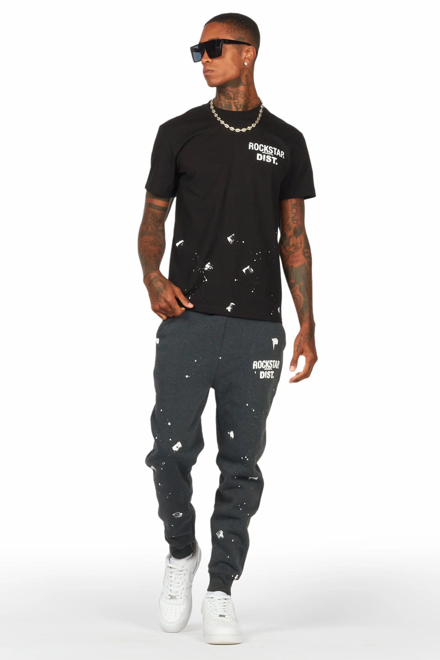 Raffer Charcoal/Black T-Shirt Track Set