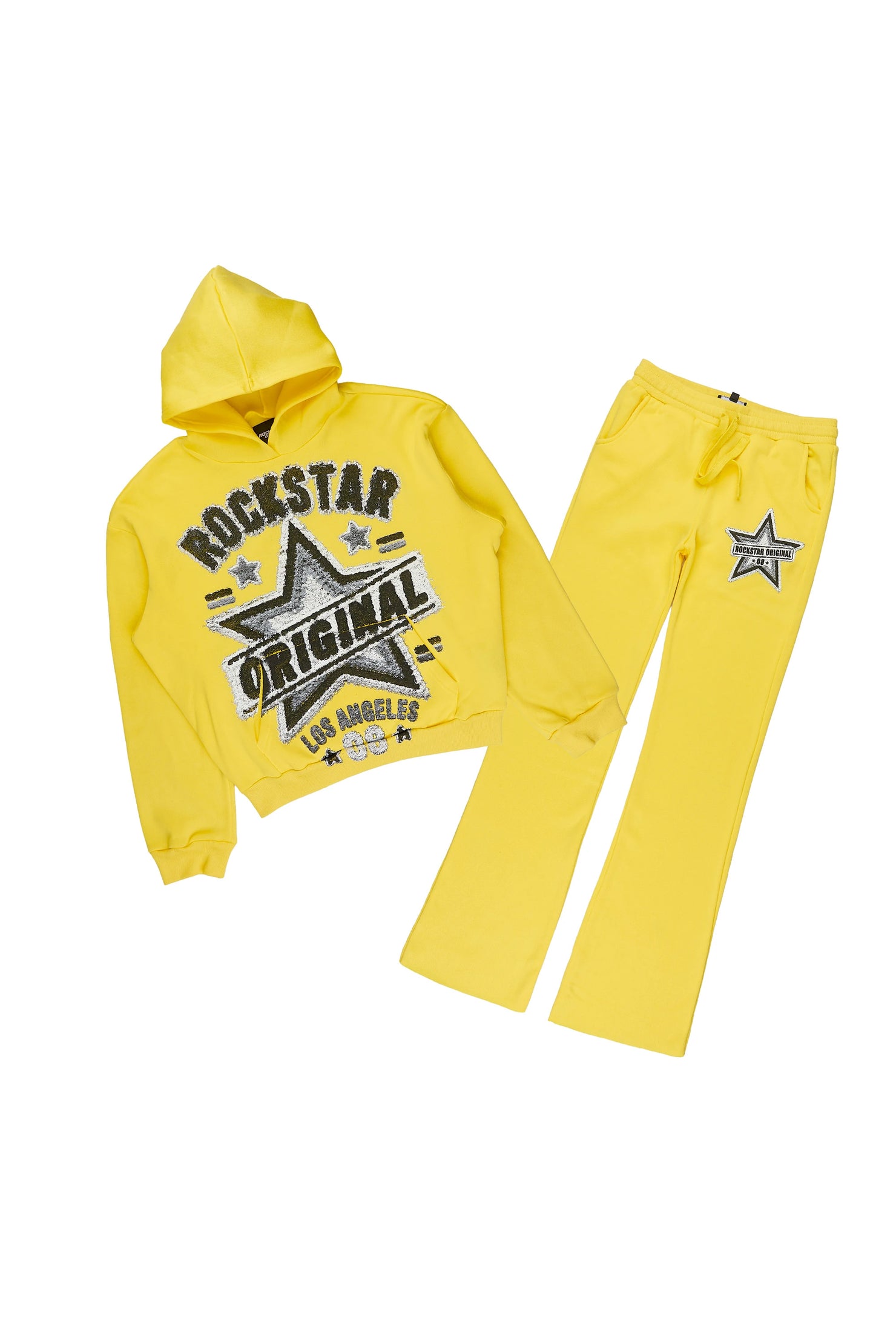 Boys Basilisk Yellow/Black Hoodie Track Set