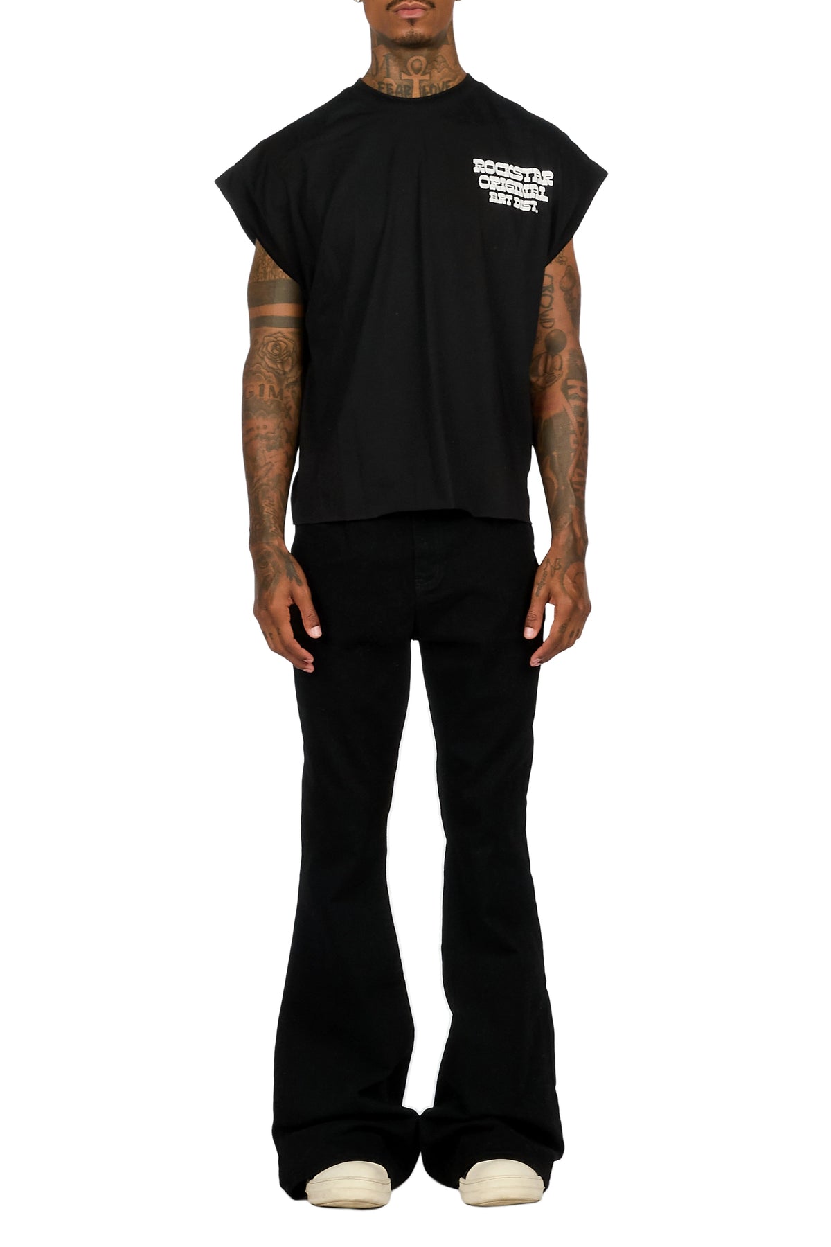 Lykes Black Super Flare Jeans