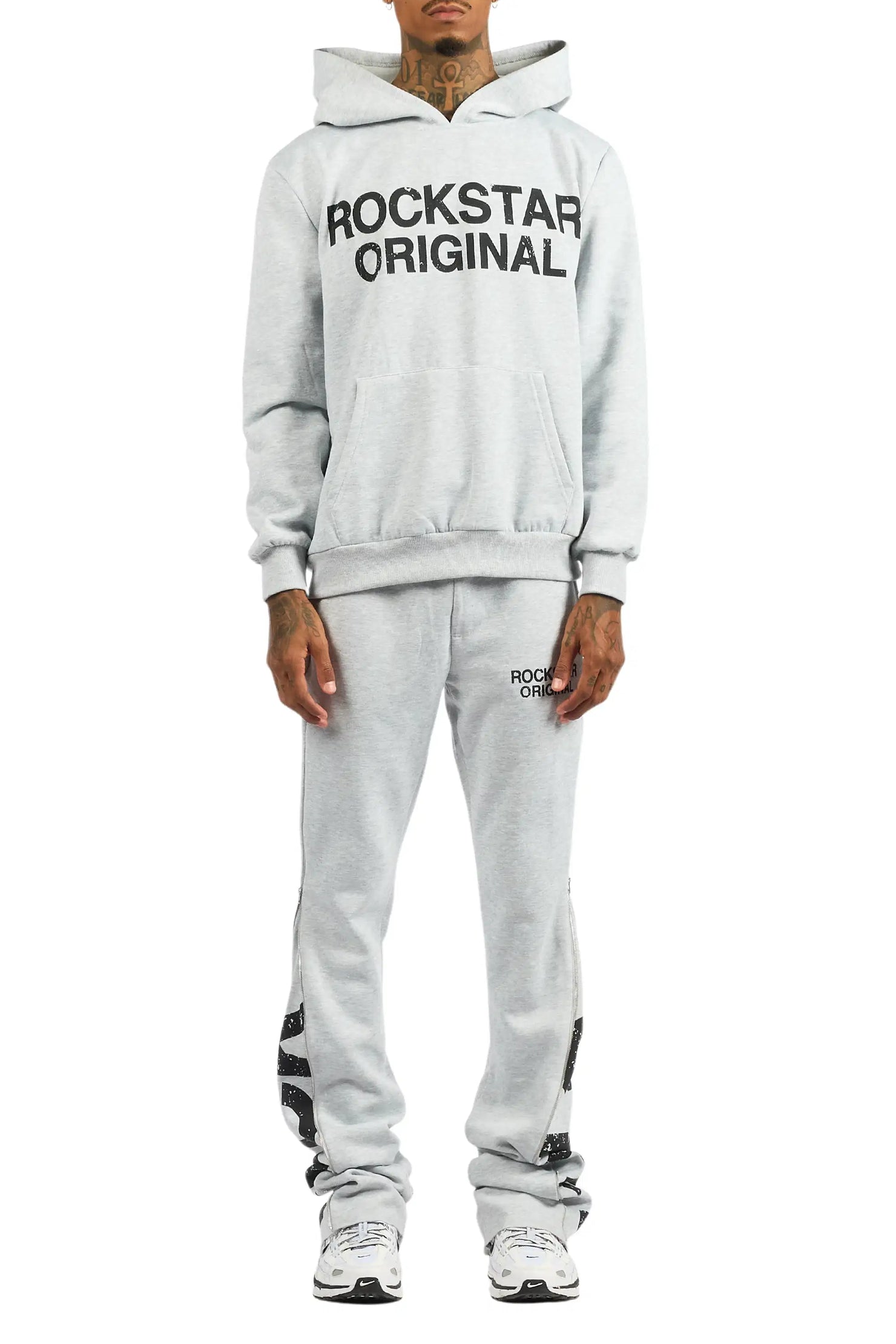 Deniska Heather Grey Stacked Track Set