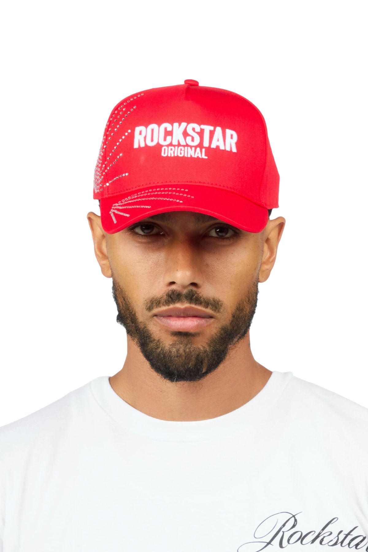 Baldwin Red Rhinestone Trucker Hat