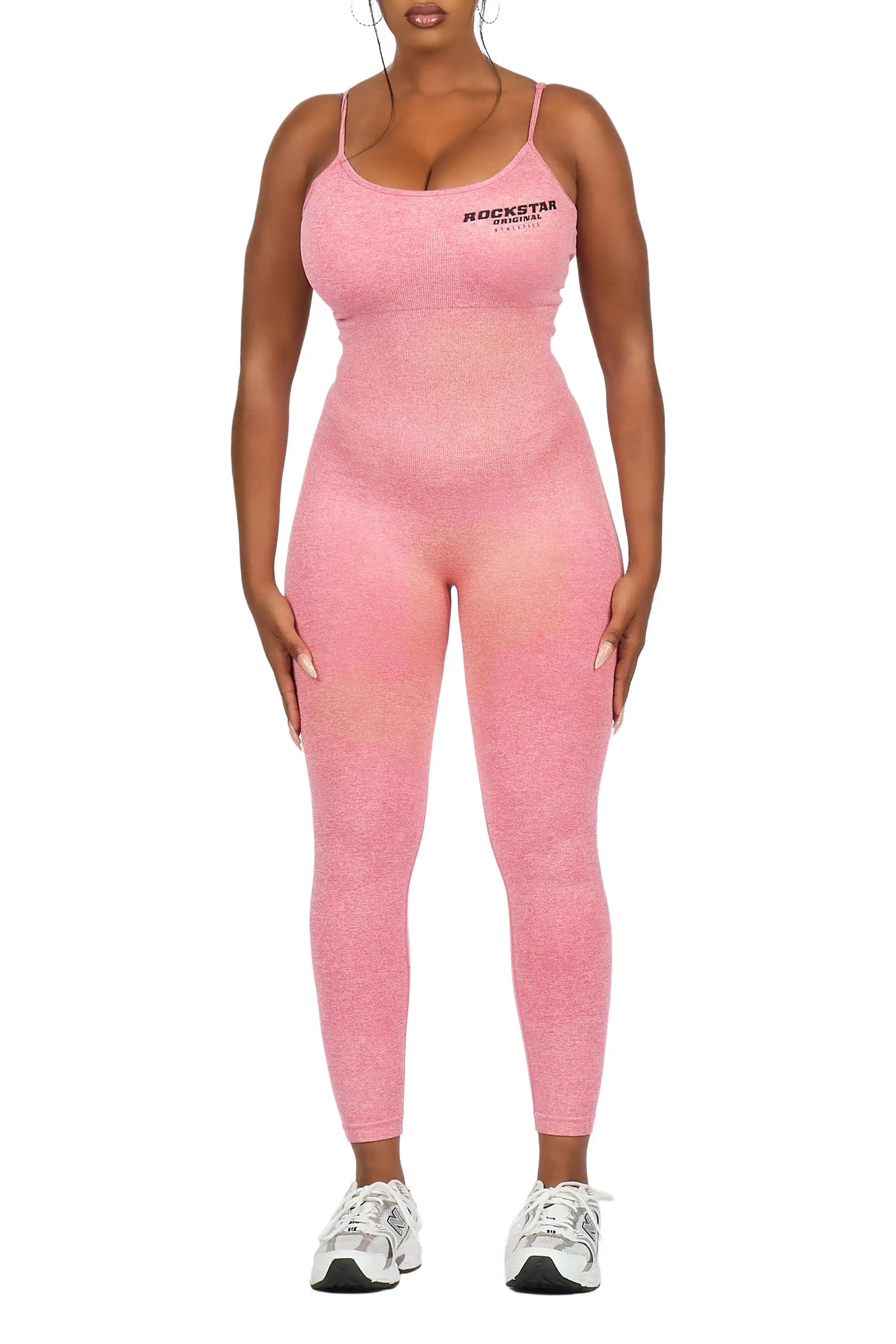 Lashona Pink Active Tank Jumpsuit