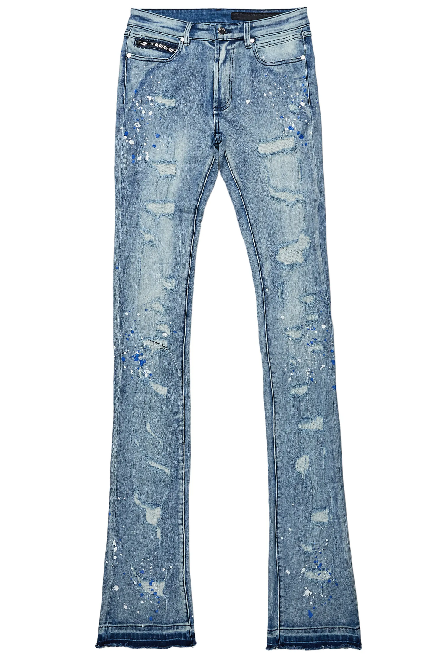 Nolan Blue Painter Super Stacked Flare Jean