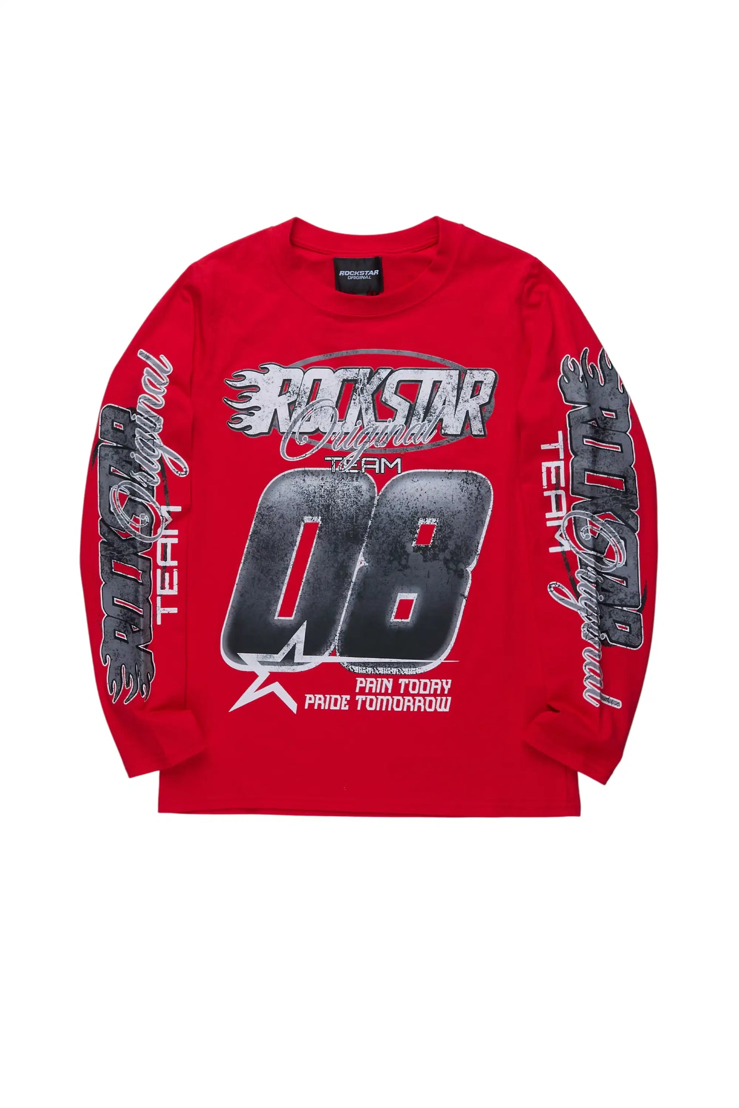Boys Flash Red Graphic L/S T-Shirt
