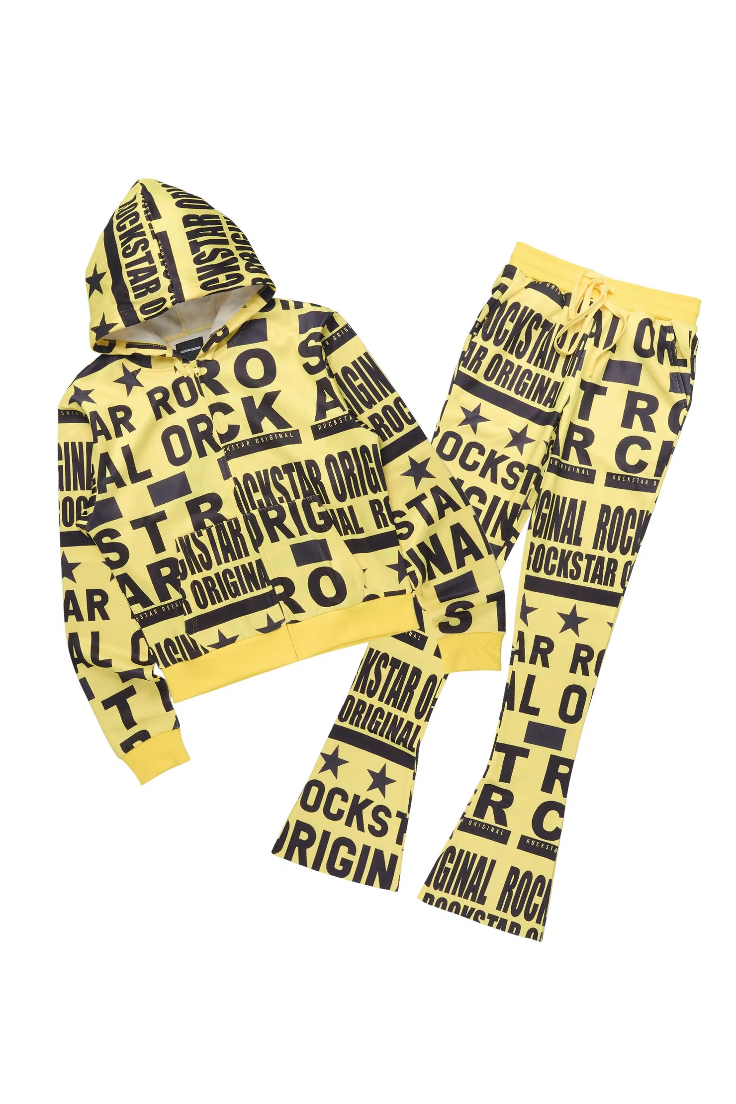 Rikelle Yellow Printed Track Set