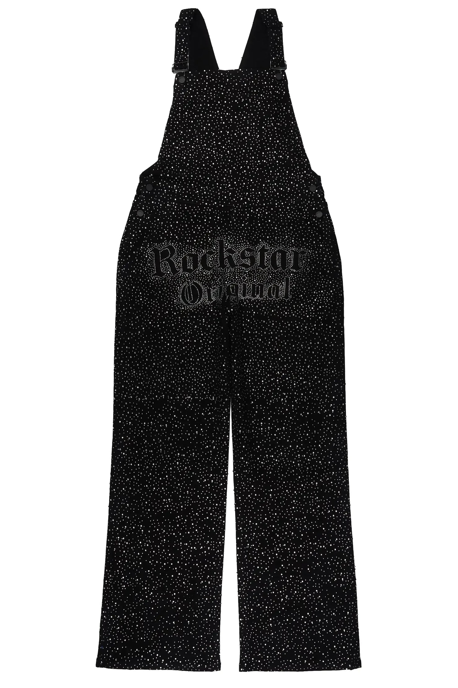 Dezmin Black Rhinestone Denim Overall