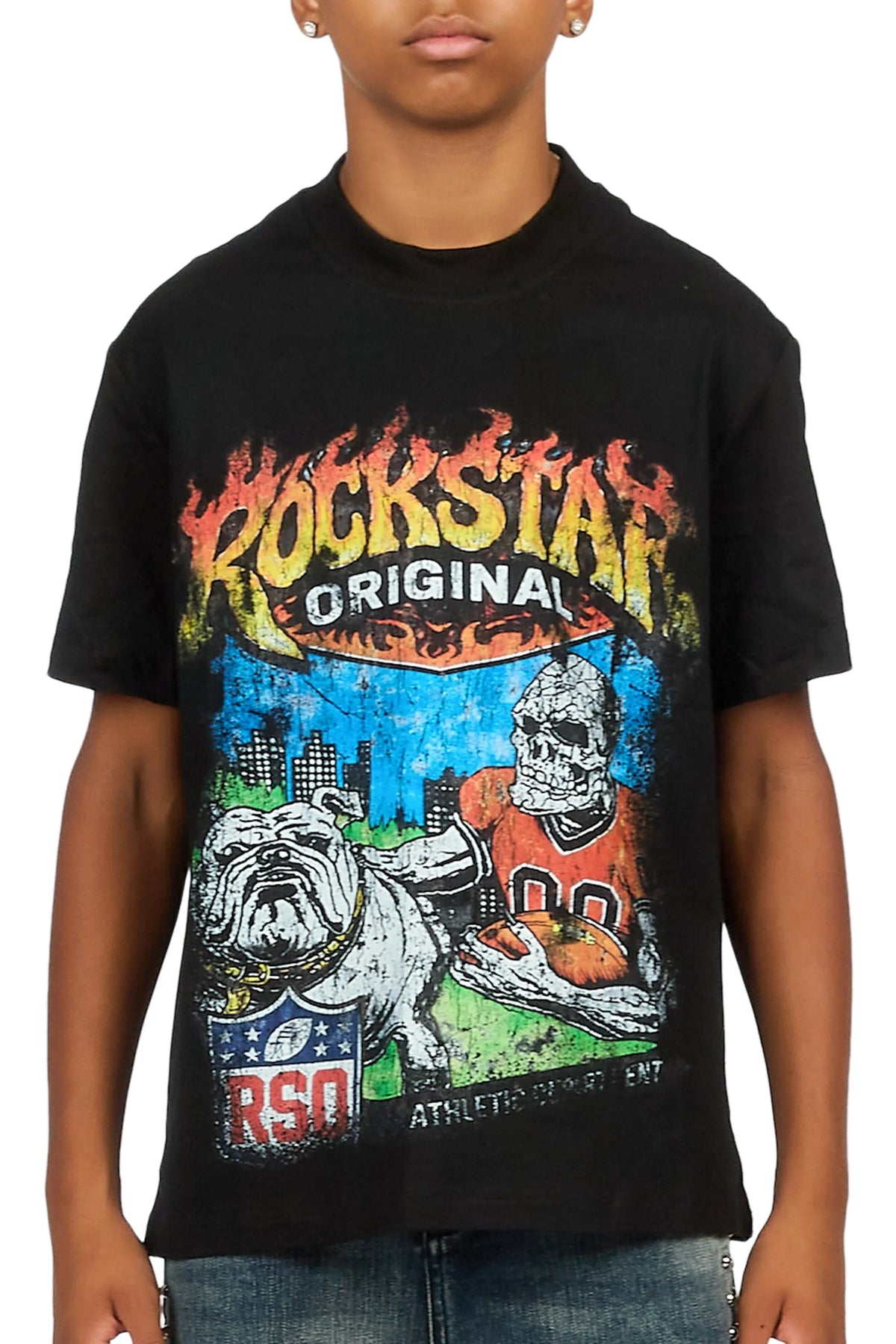 Boys Kabir Black Graphic T-Shirt