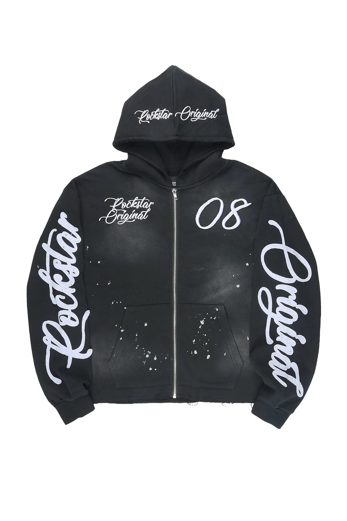 Boys Hanif Black Zip Up Hoodie