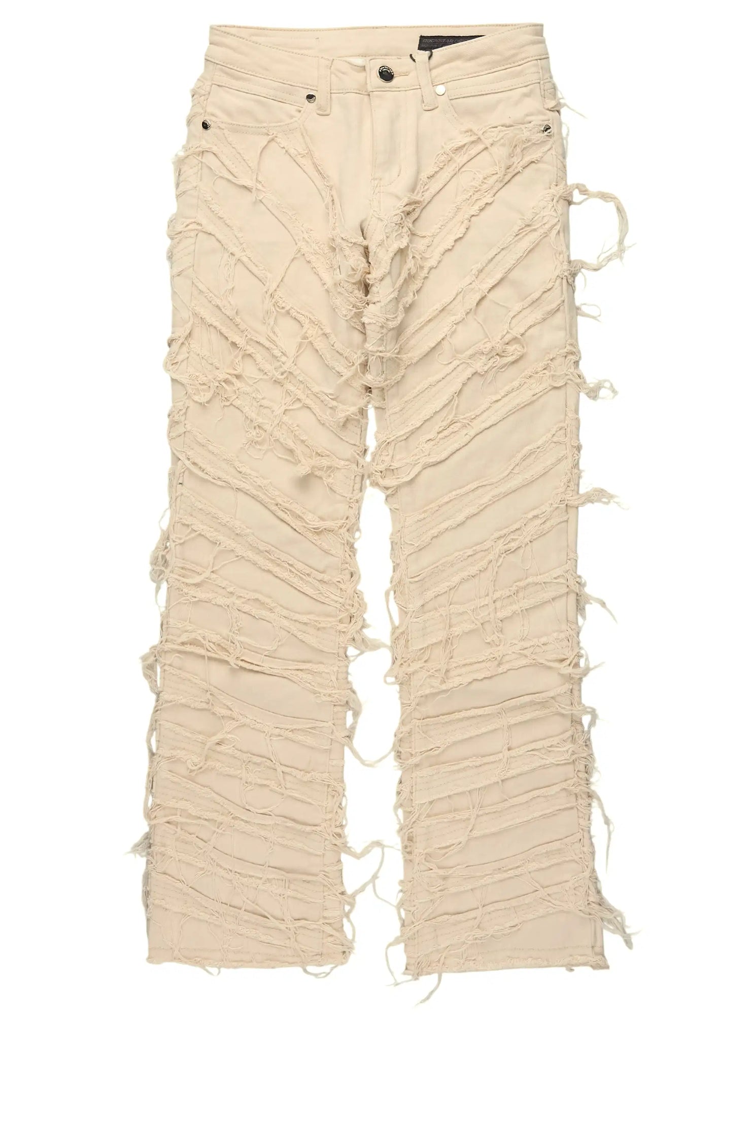 Boys Charly Beige Stacked Flare Jean