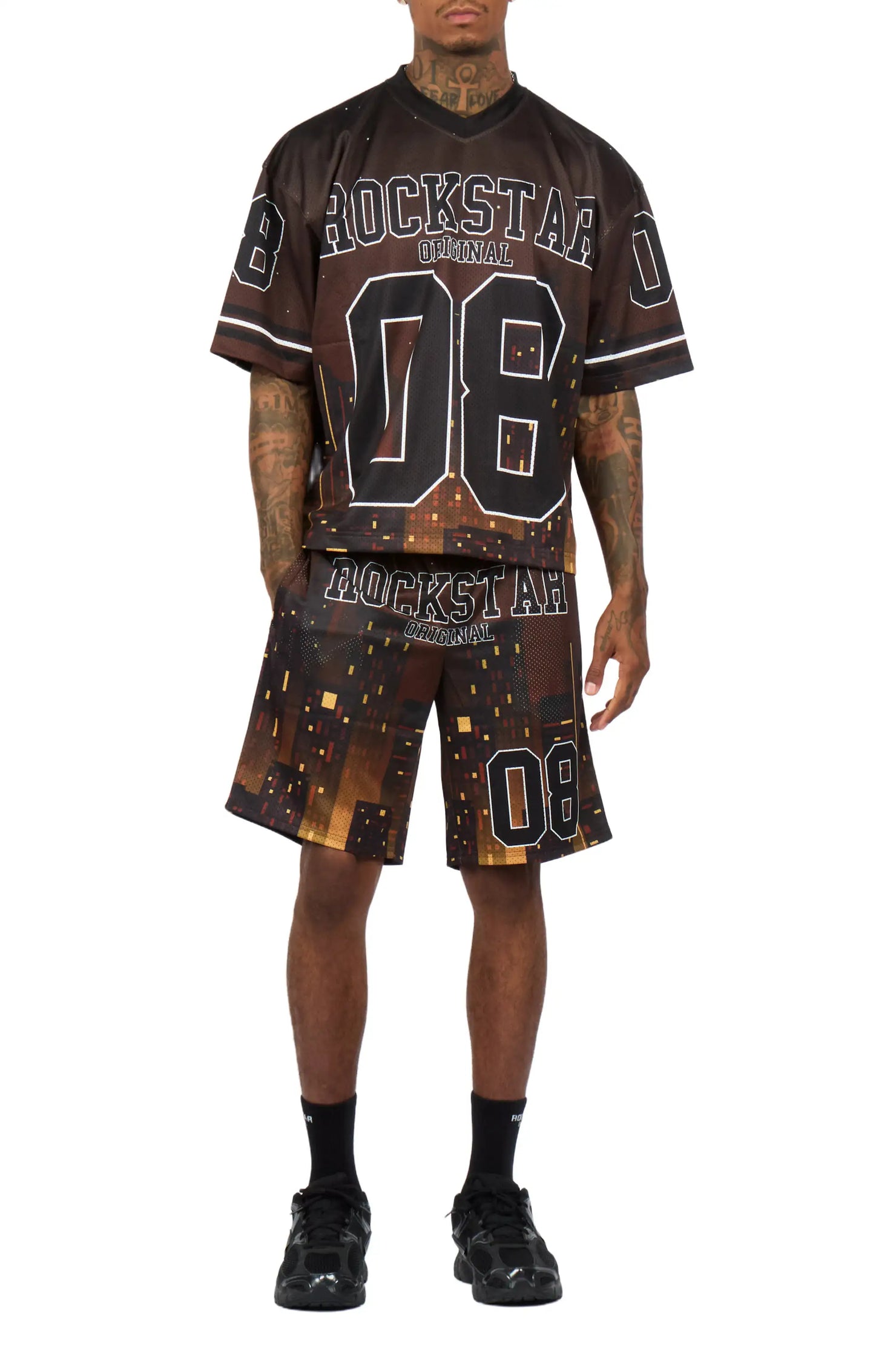 Andres Brown T-Shirt Short Set