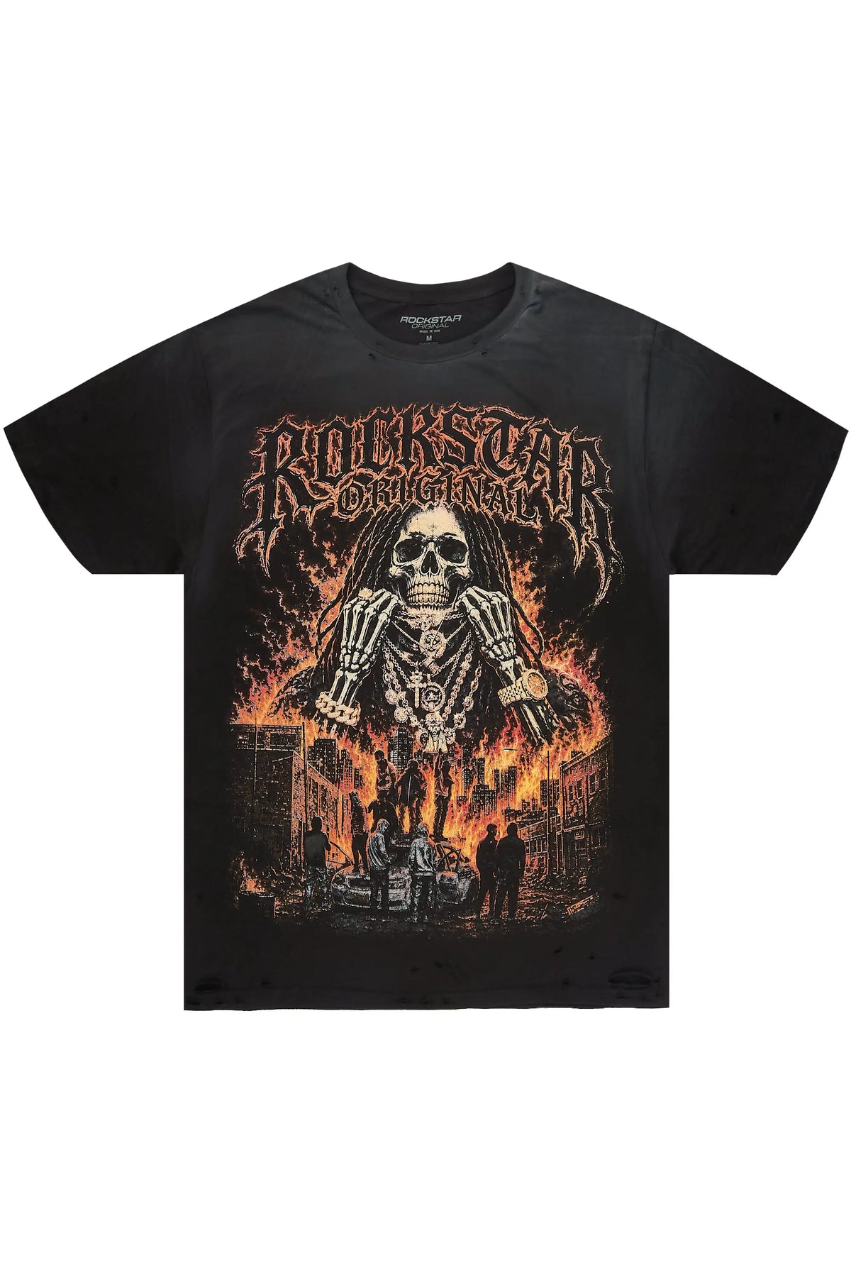 Ronan Black Oversized Graphic T-Shirt