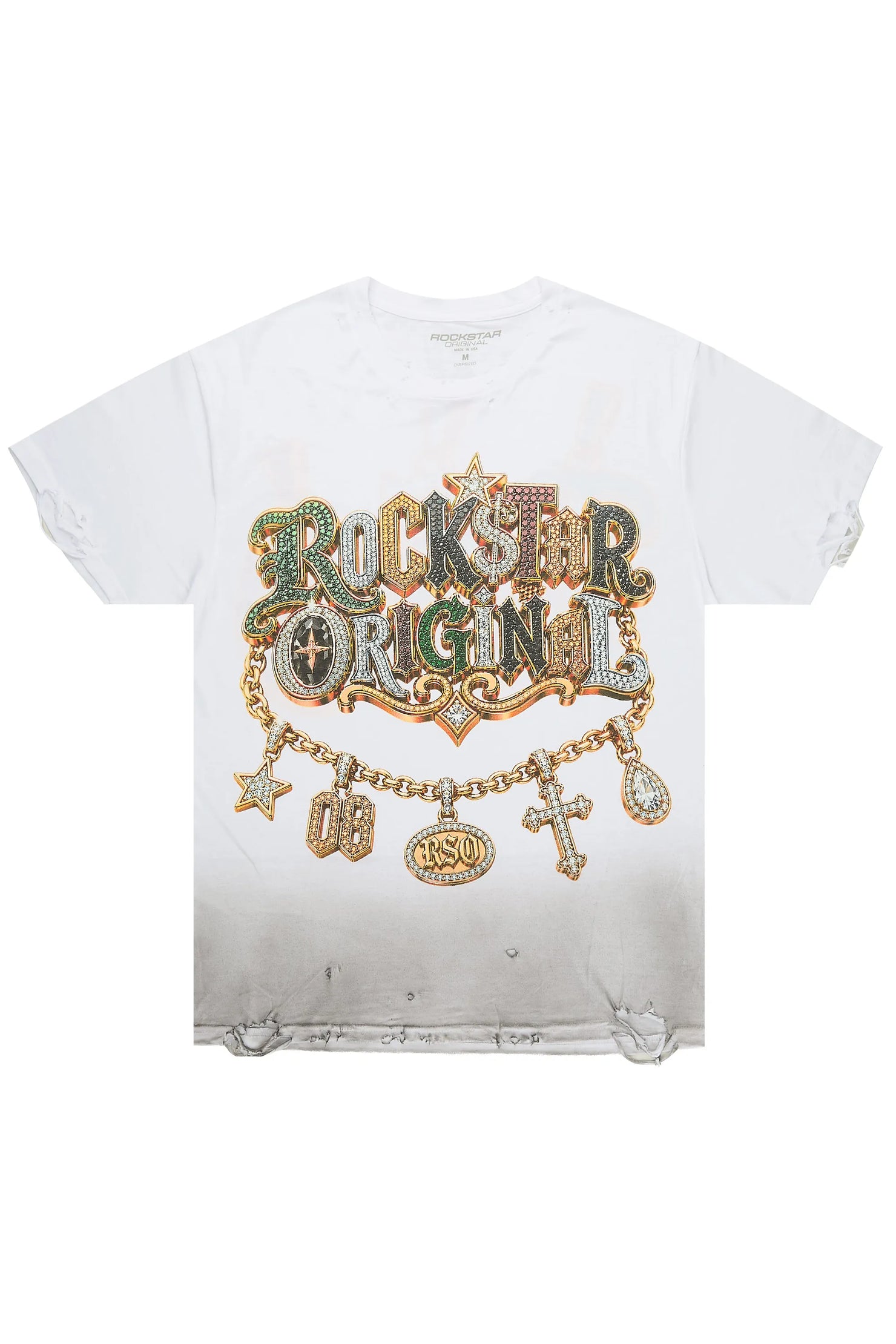 Pendant White Oversized Graphic T-Shirt