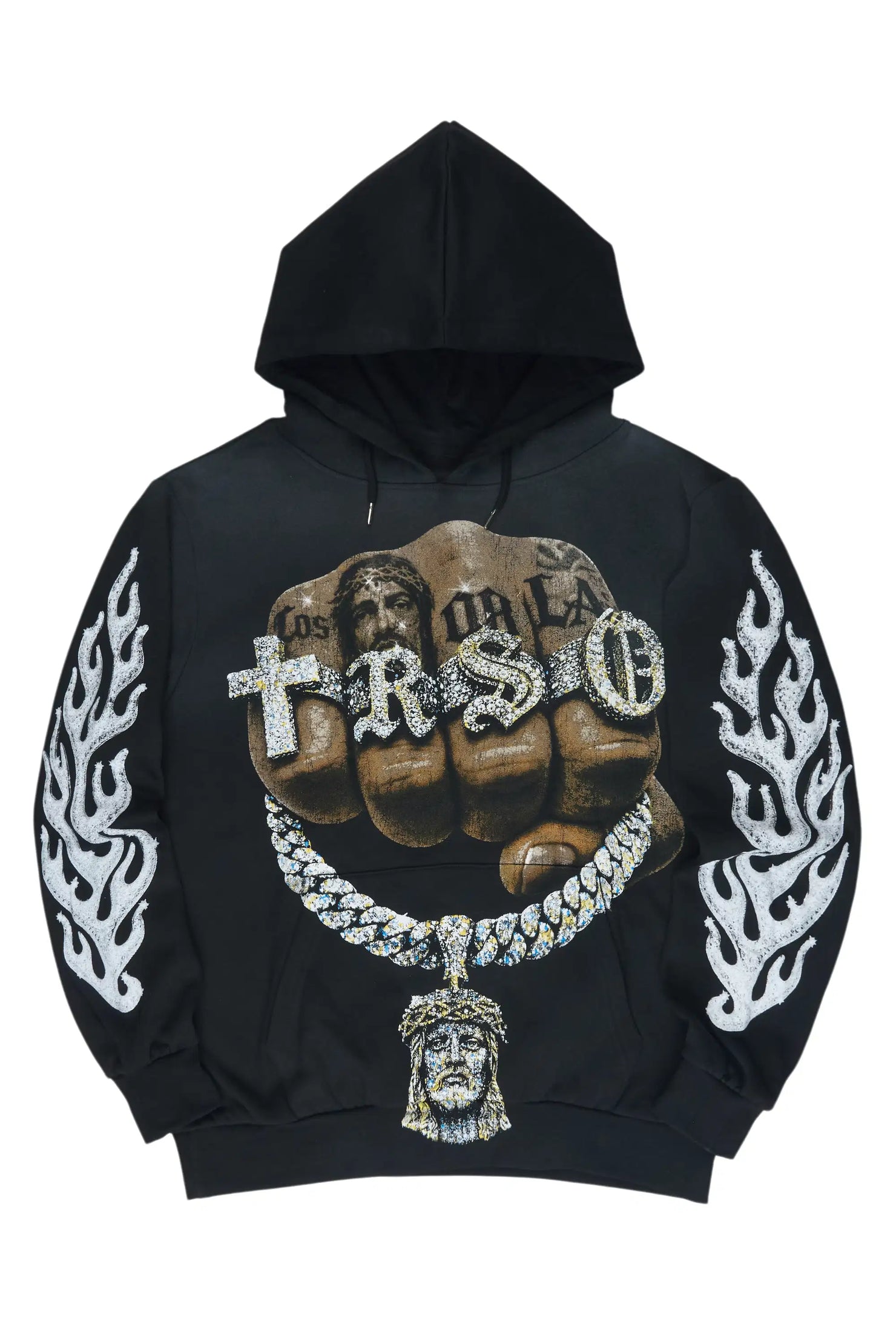 Tawana Black Graphic Hoodie