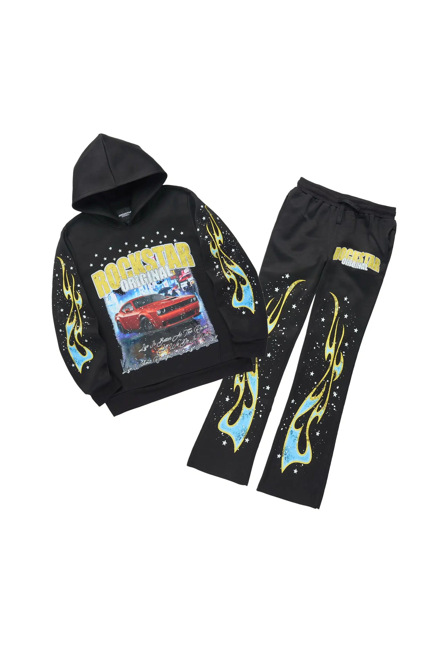 Boys Tokyo Black/Multi Stacked Track Set